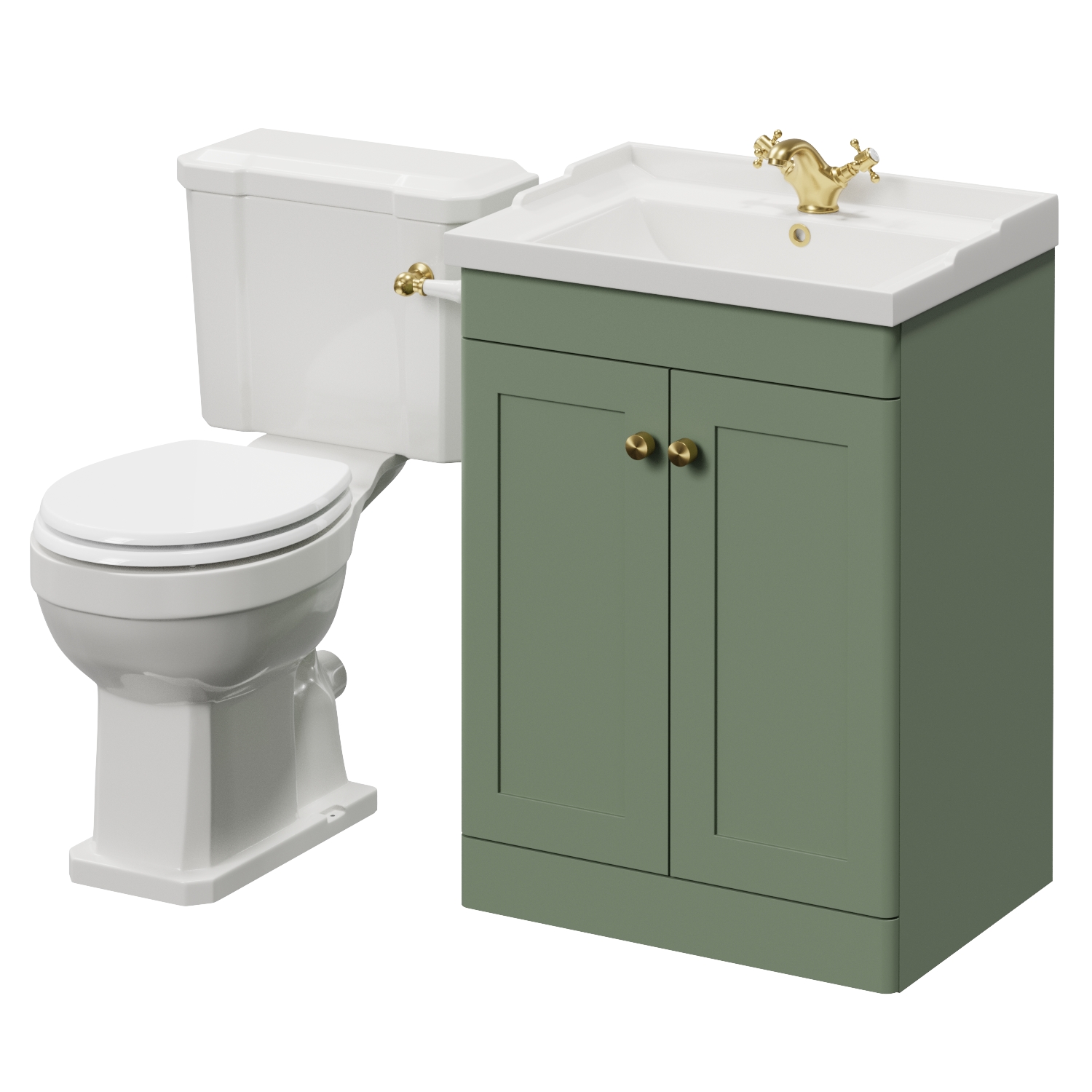 Danbury 2 Door Vanity Unit and Windsor Toilet Suite