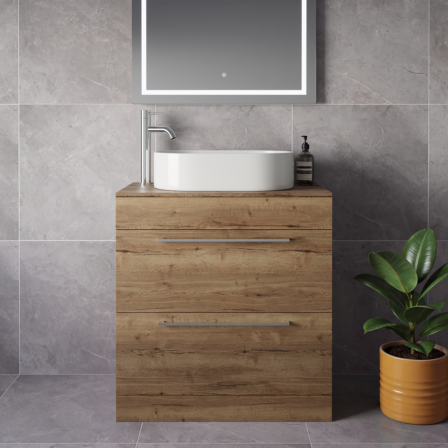 Napoli 460 2 Drawer Vanity Unit for Countertop Basins