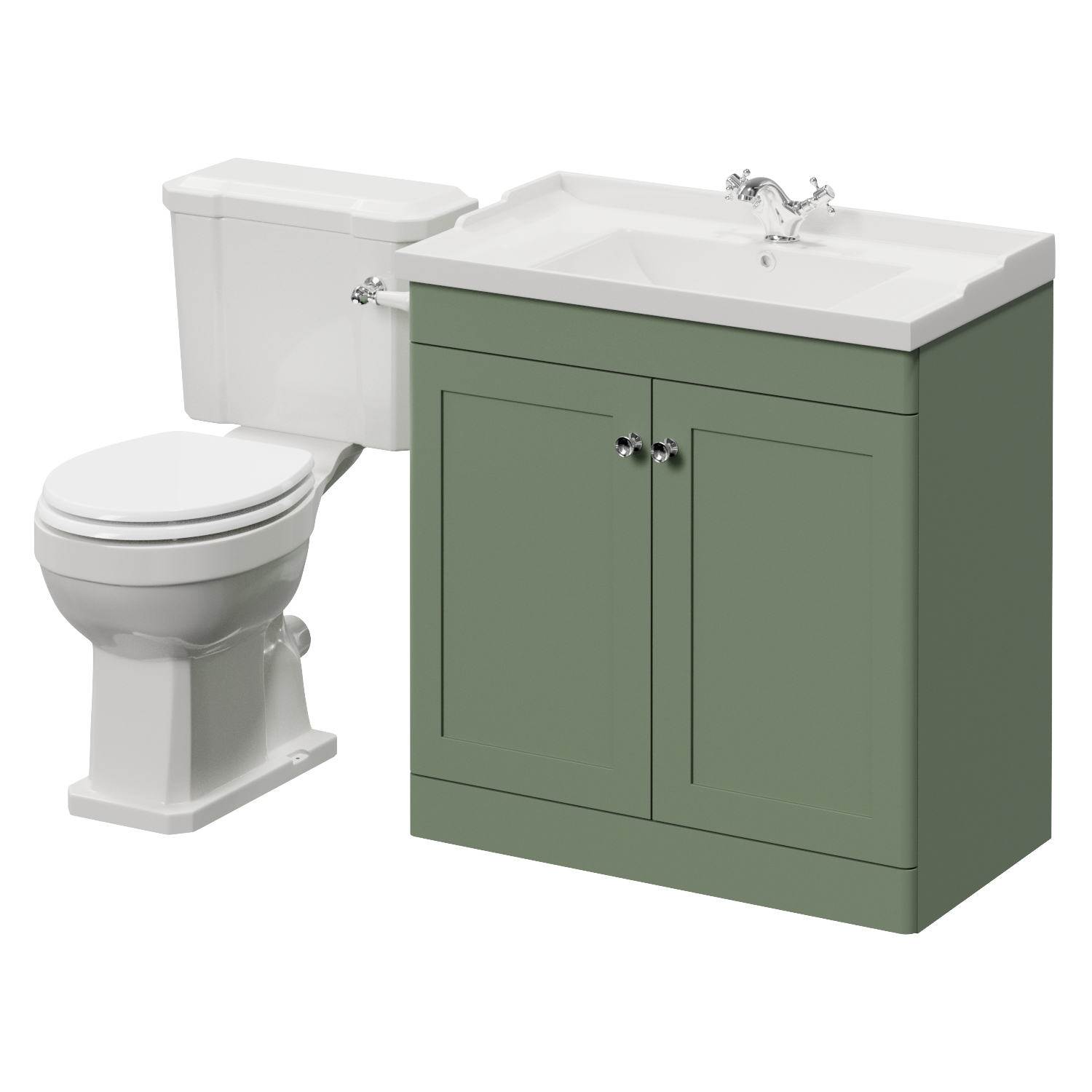 Danbury 2 Door Vanity Unit and Windsor Toilet Suite