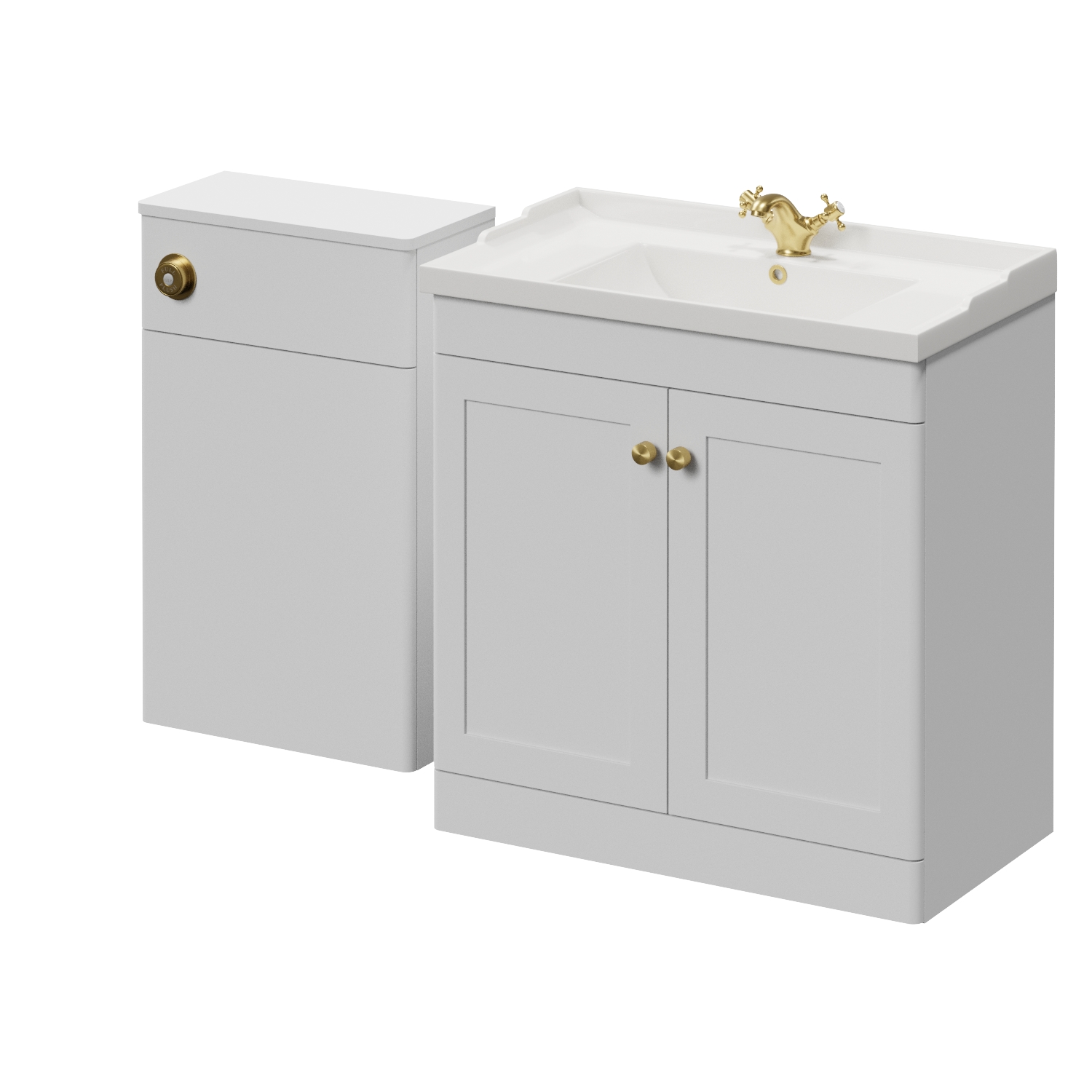 Danbury 2 Door Vanity Unit and Toilet Suite with Windsor Basin