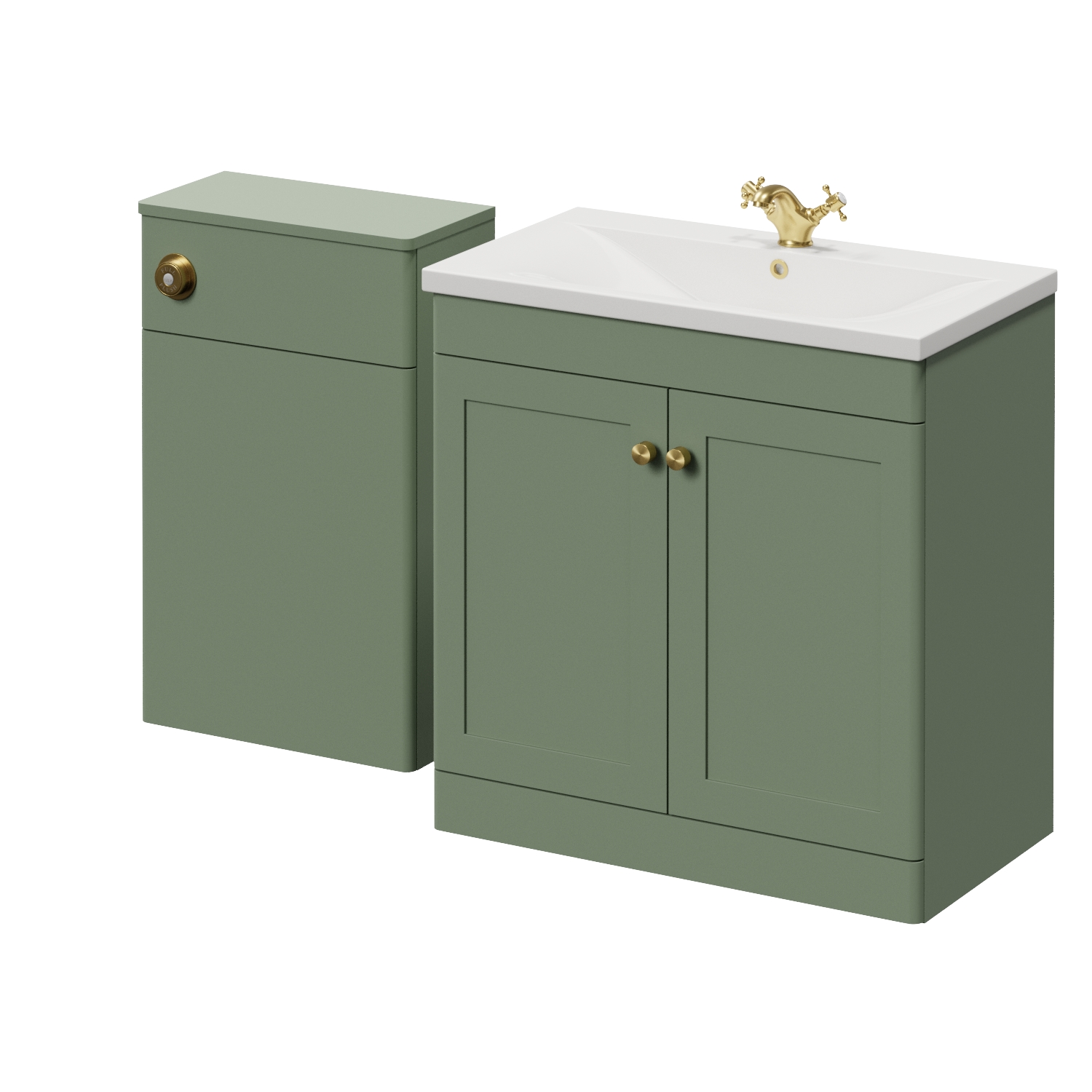 Danbury 2 Door Vanity Unit and Toilet Suite with Glide Basin