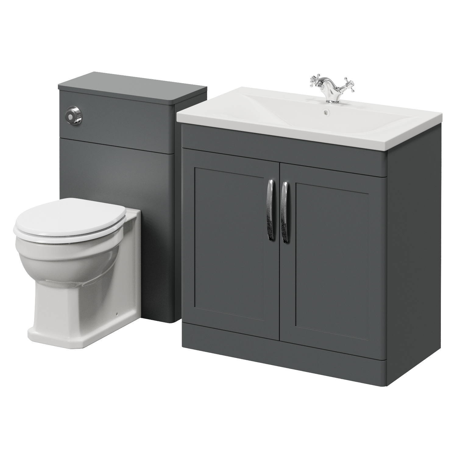 Danbury 2 Door Vanity Unit and Toilet Suite with Glide Basin