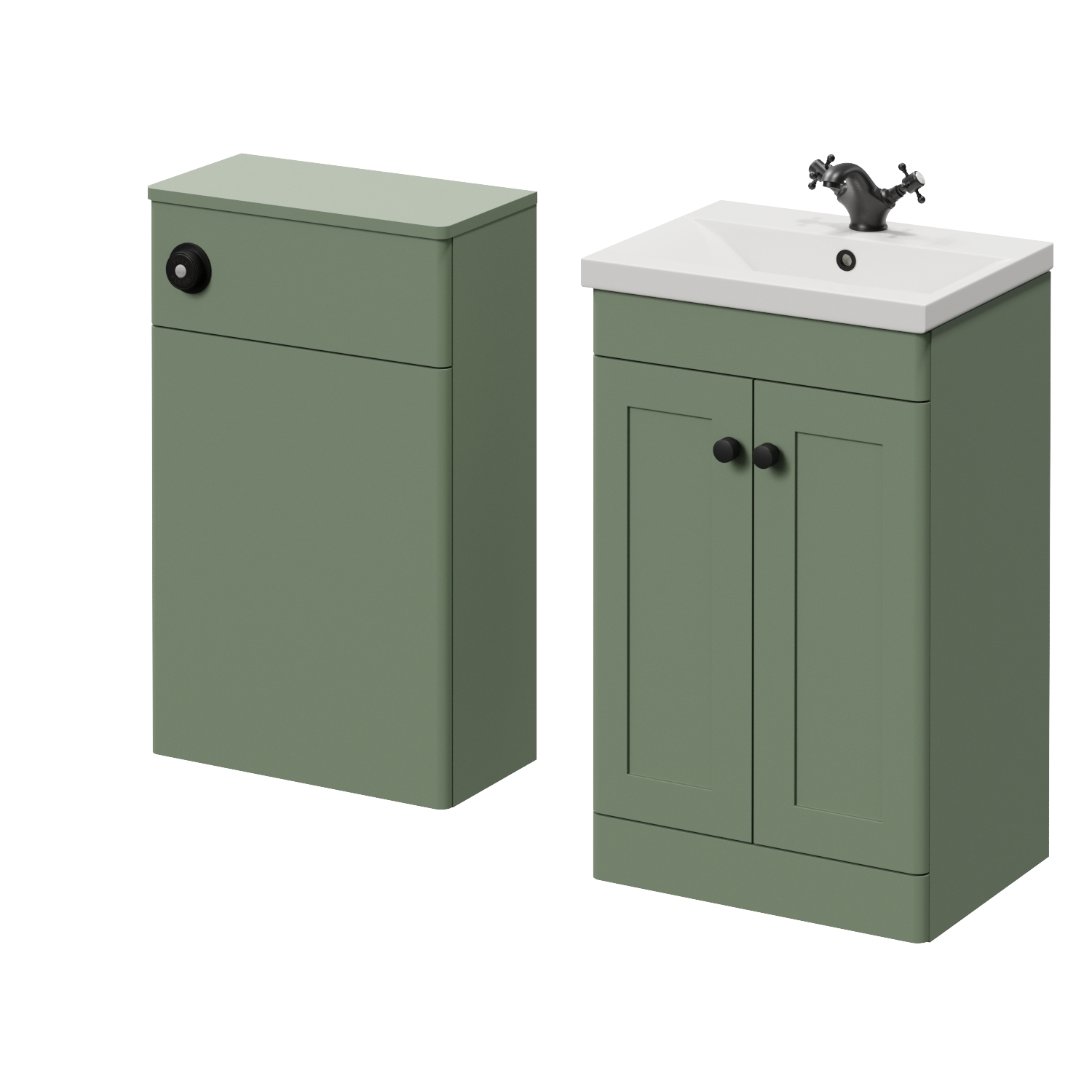 Danbury 2 Door Vanity Unit and Toilet Suite with Glide Basin