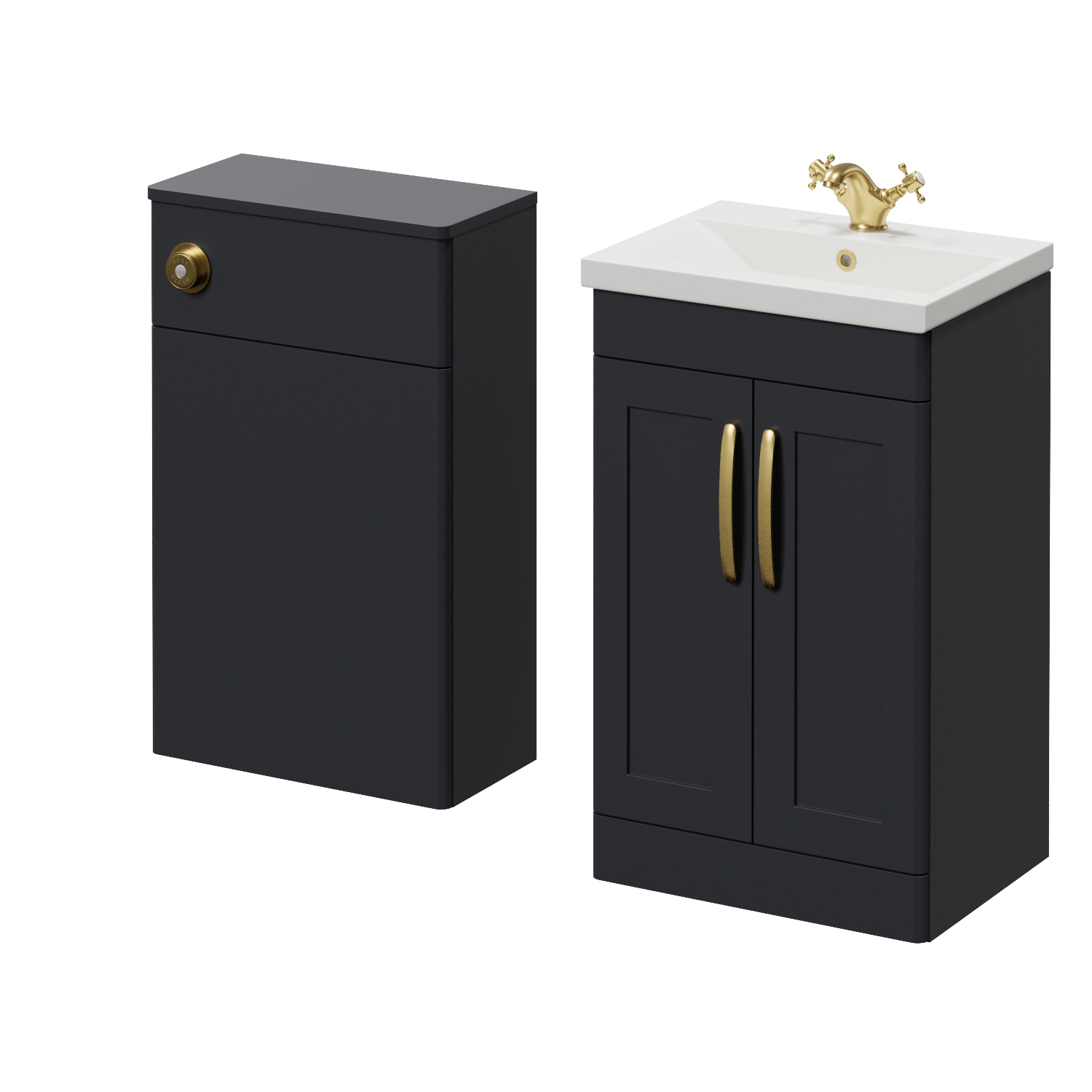 Danbury 2 Door Vanity Unit and Toilet Suite with Glide Basin