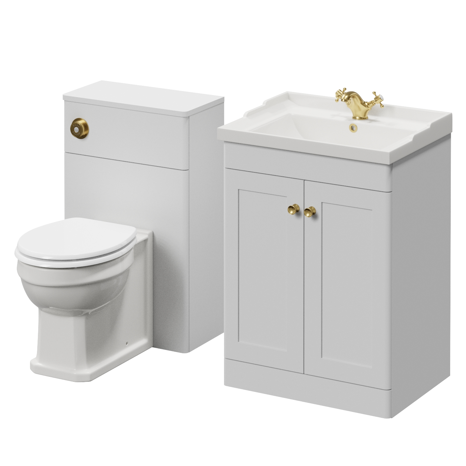 Danbury 2 Door Vanity Unit and Toilet Suite with Windsor Basin
