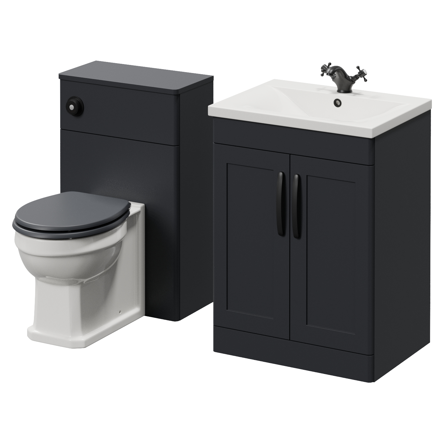 Danbury 2 Door Vanity Unit and Toilet Suite with Glide Basin
