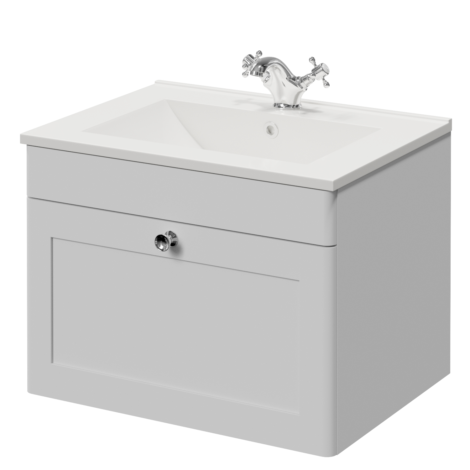 Danbury Wall Mounted Single Drawer Vanity Unit with Angel Basin