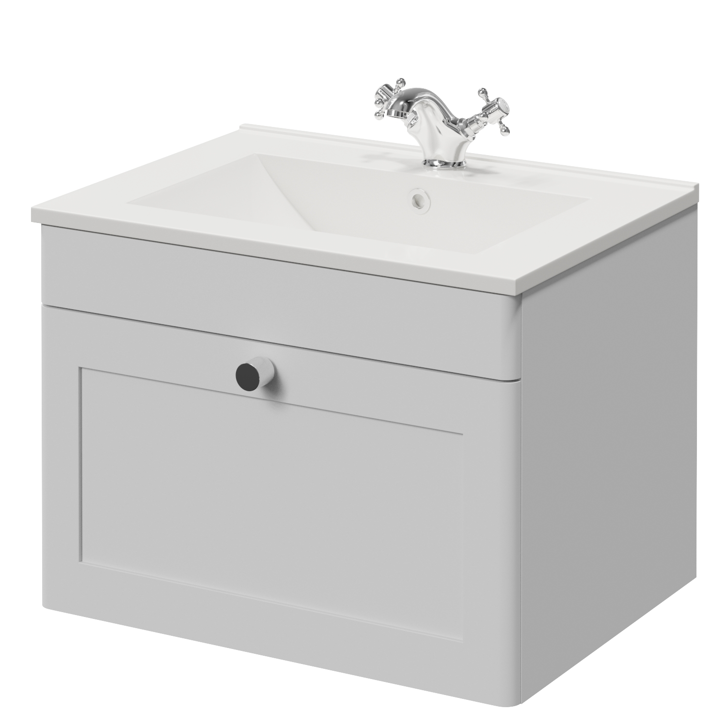Danbury Wall Mounted Single Drawer Vanity Unit with Angel Basin