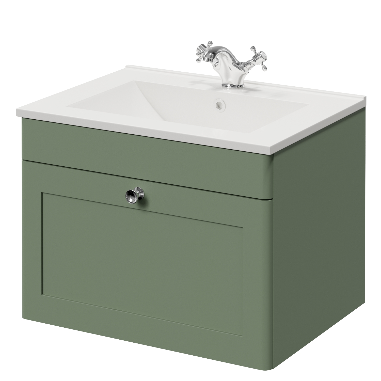 Danbury Wall Mounted Single Drawer Vanity Unit with Angel Basin