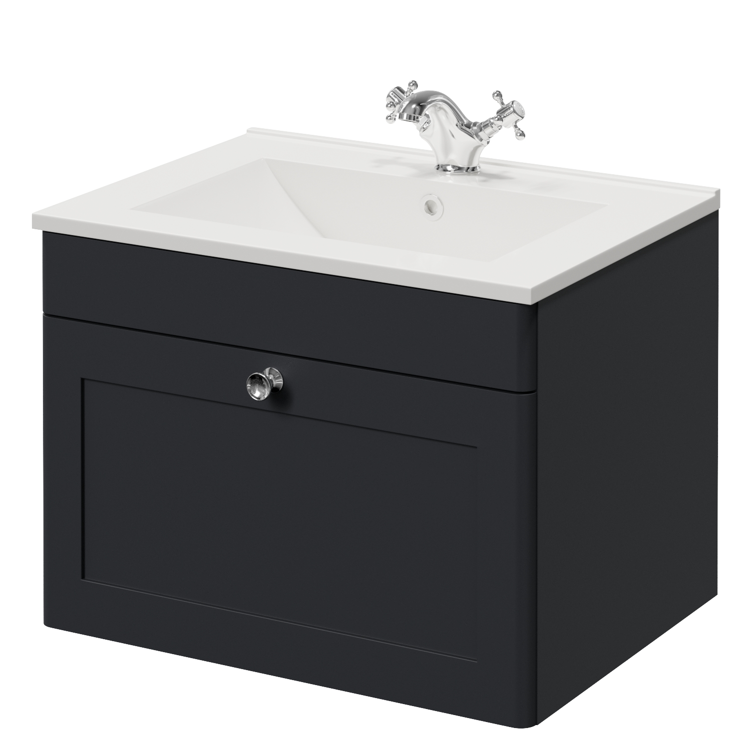 Danbury Wall Mounted Single Drawer Vanity Unit with Angel Basin