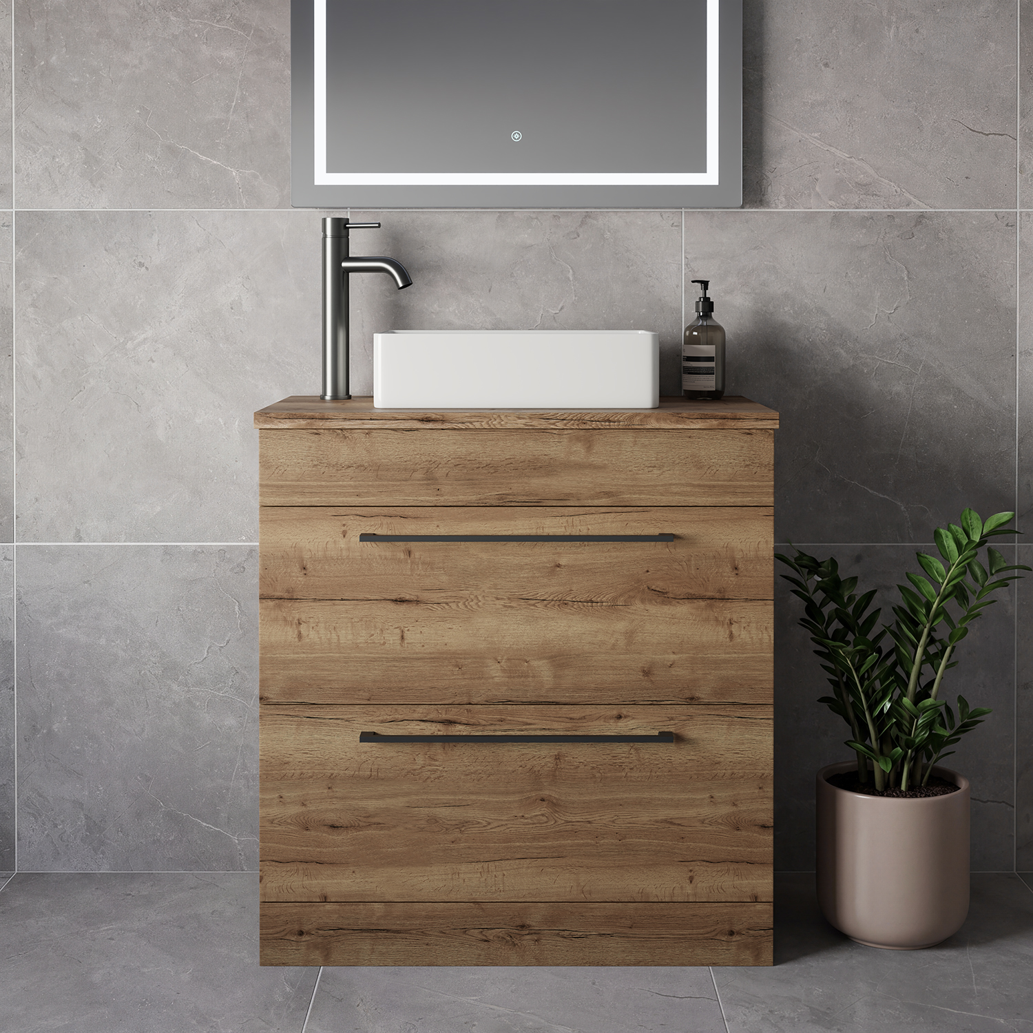 Napoli 390 2 Drawer Vanity Unit for Countertop Basins