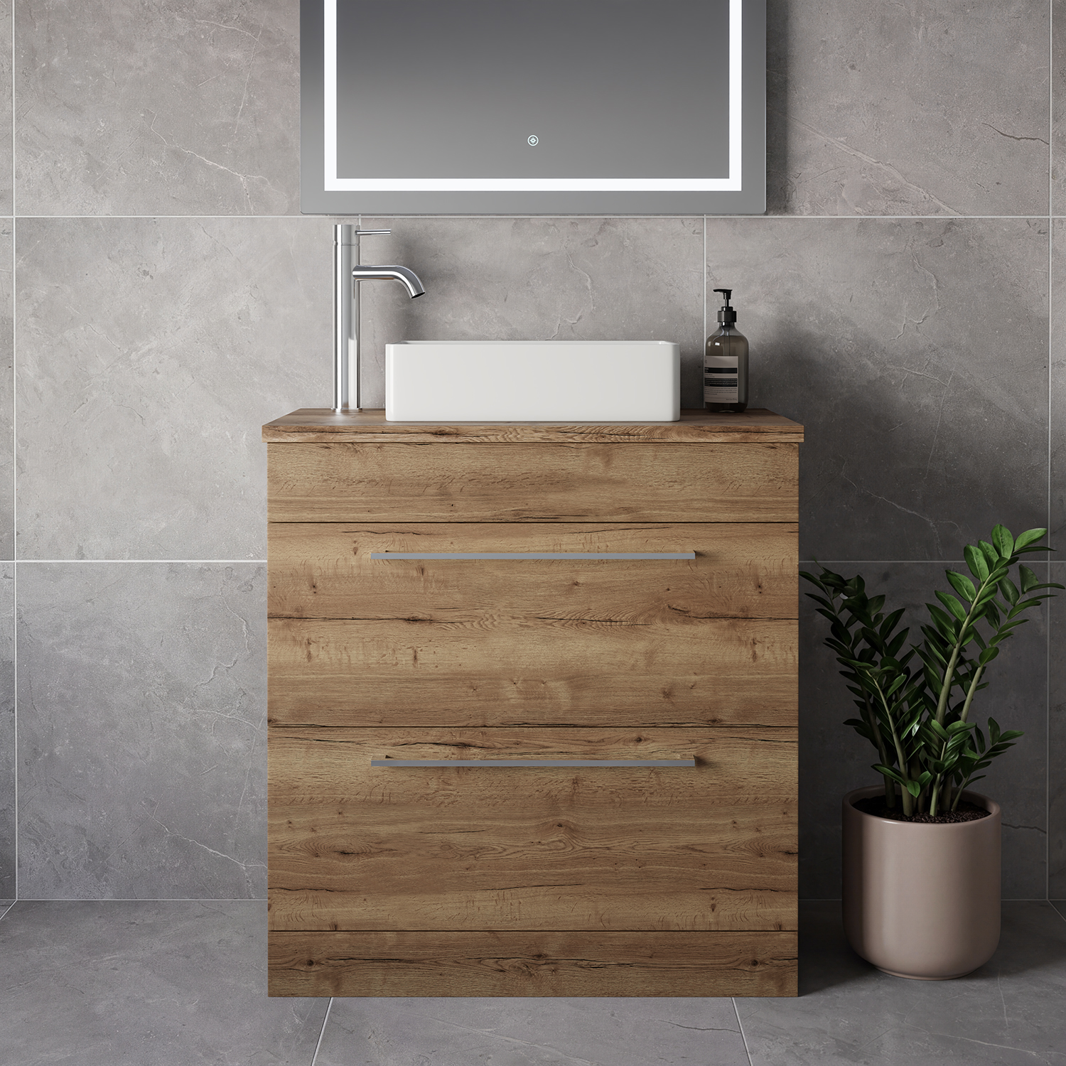 Napoli 390 2 Drawer Vanity Unit for Countertop Basins