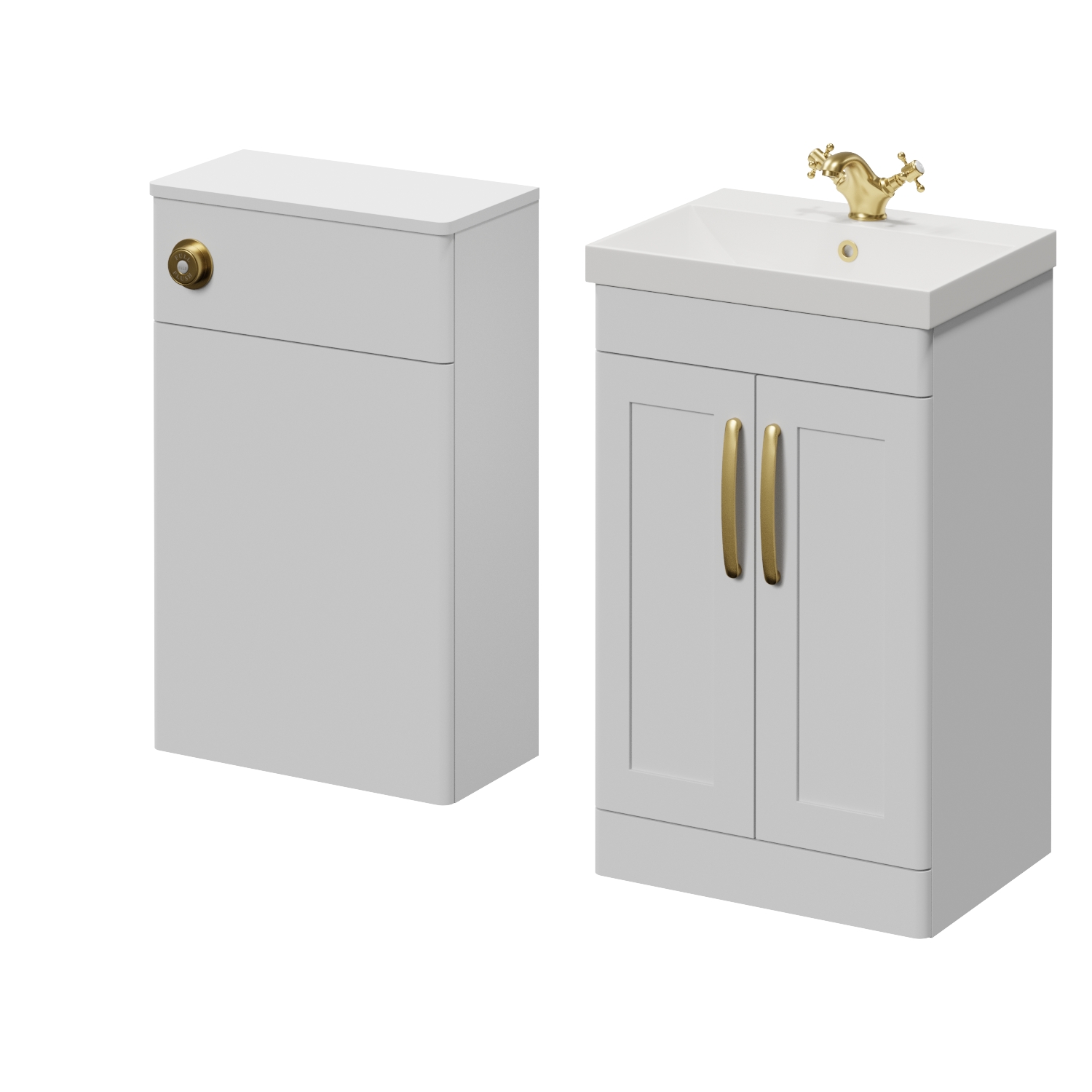Danbury 2 Door Vanity Unit and Toilet Suite with Rimini Basin