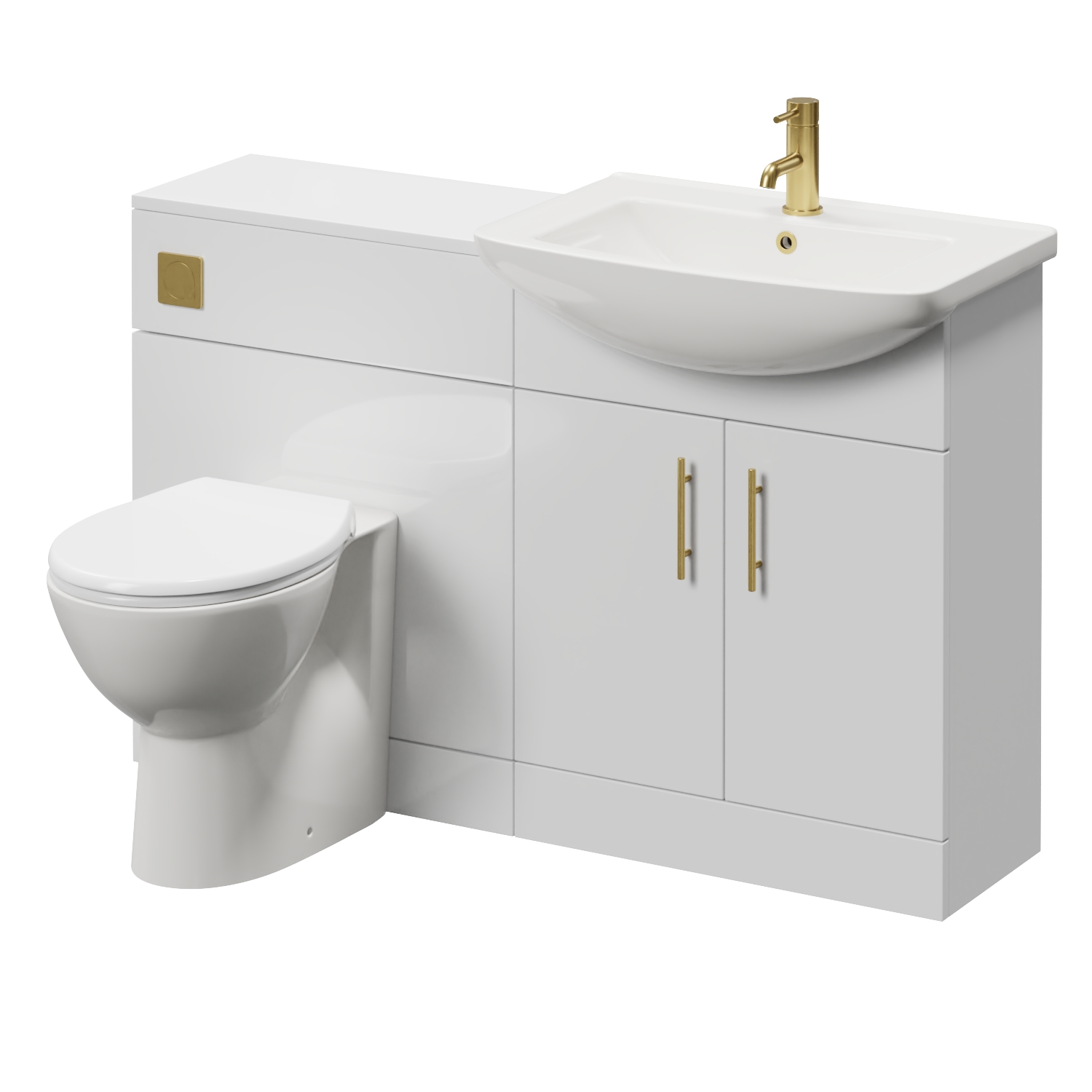 Modena Cento 2 Door Vanity Unit Toilet Suite