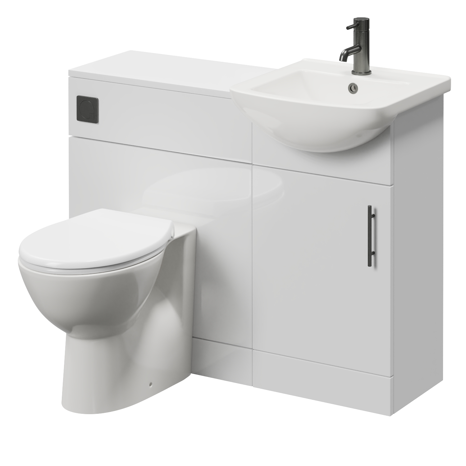 Modena Cento Single Door Vanity Unit Toilet Suite