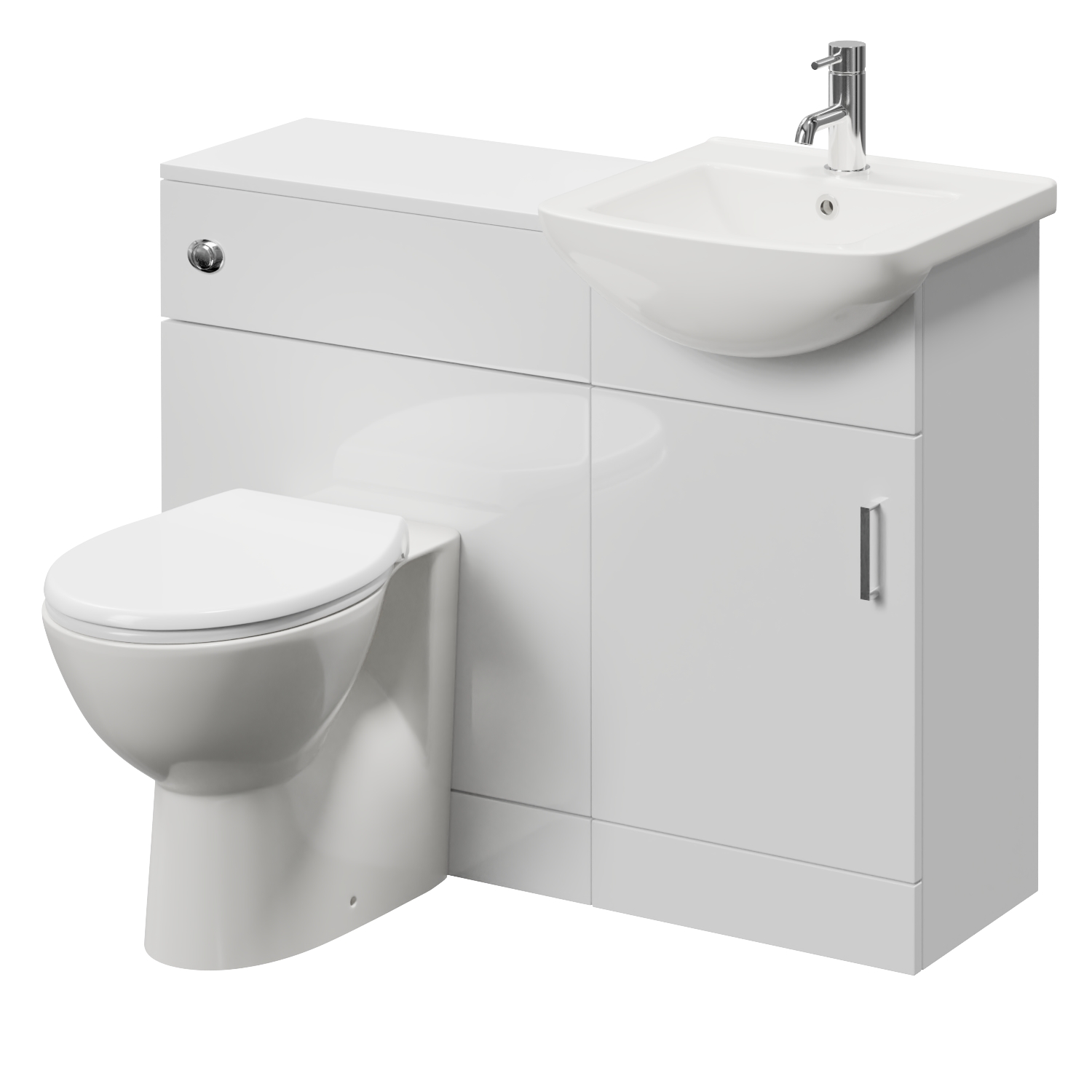 Modena Cento Single Door Vanity Unit Toilet Suite