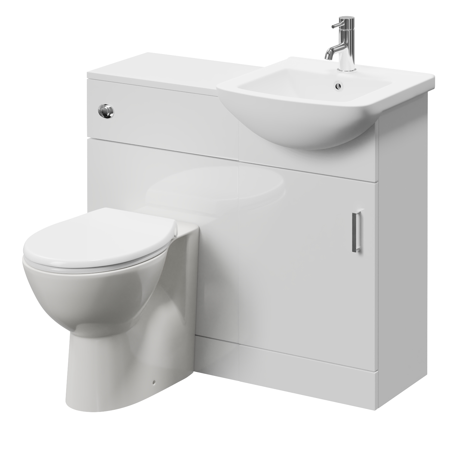 Modena Single Door Vanity Unit Toilet Suite