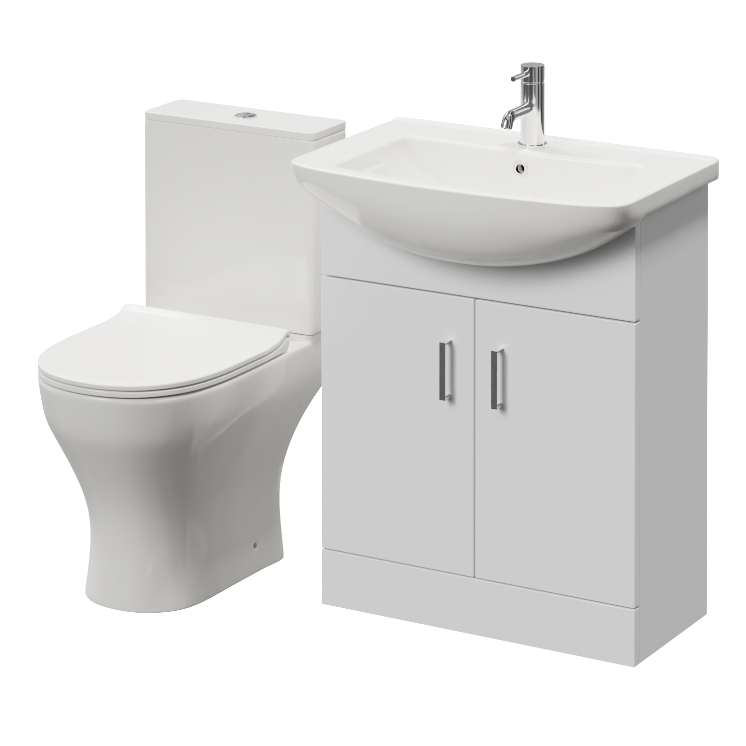 Modena 2 Door Vanity Unit and Jubilee Toilet Suite