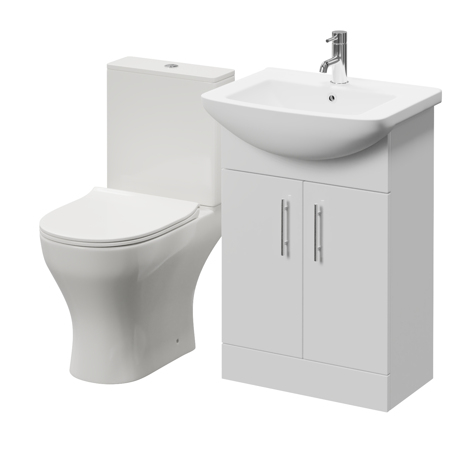 Modena 2 Door Vanity Unit and Jubilee Toilet Suite