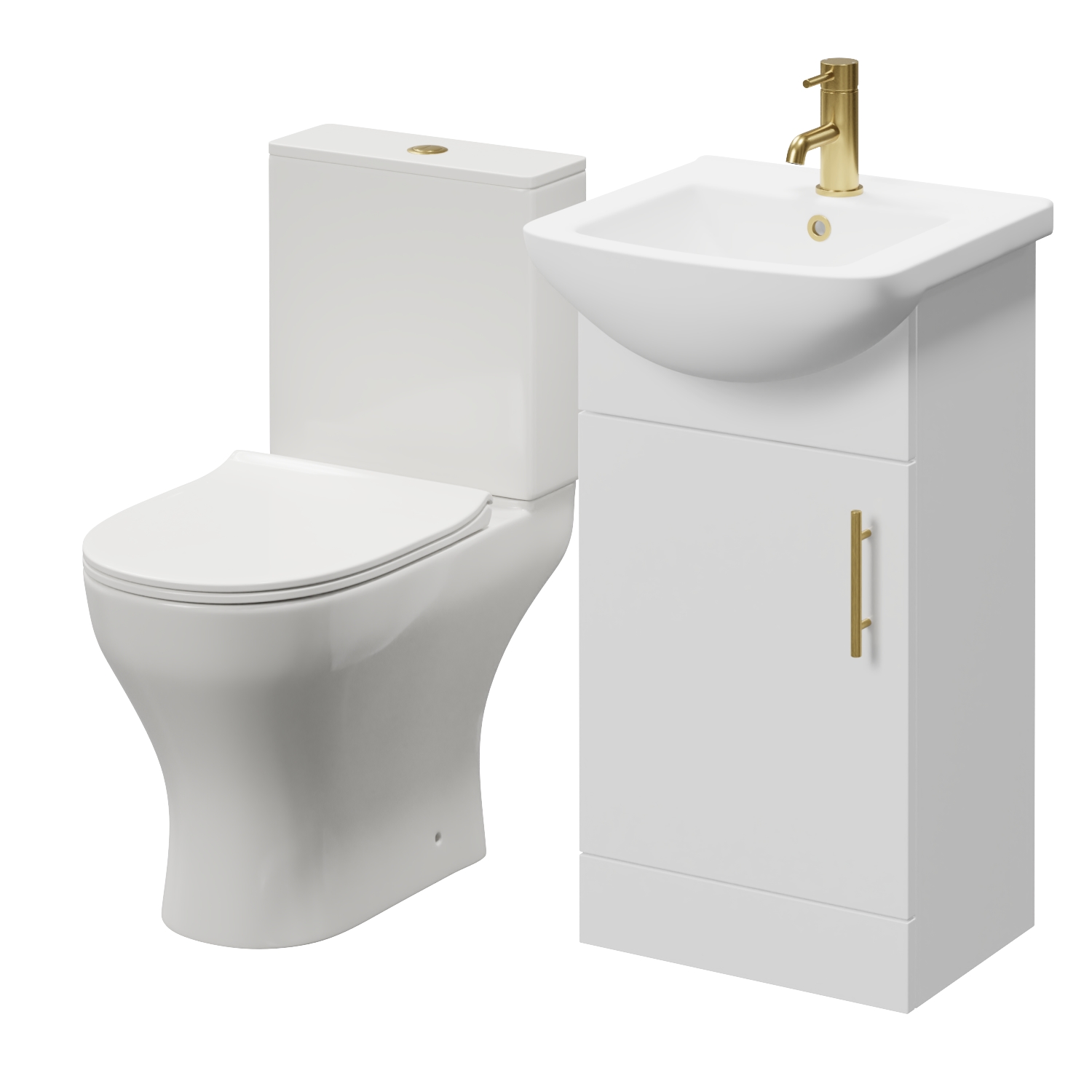 Modena Single Door Vanity Unit and Jubilee Toilet Suite