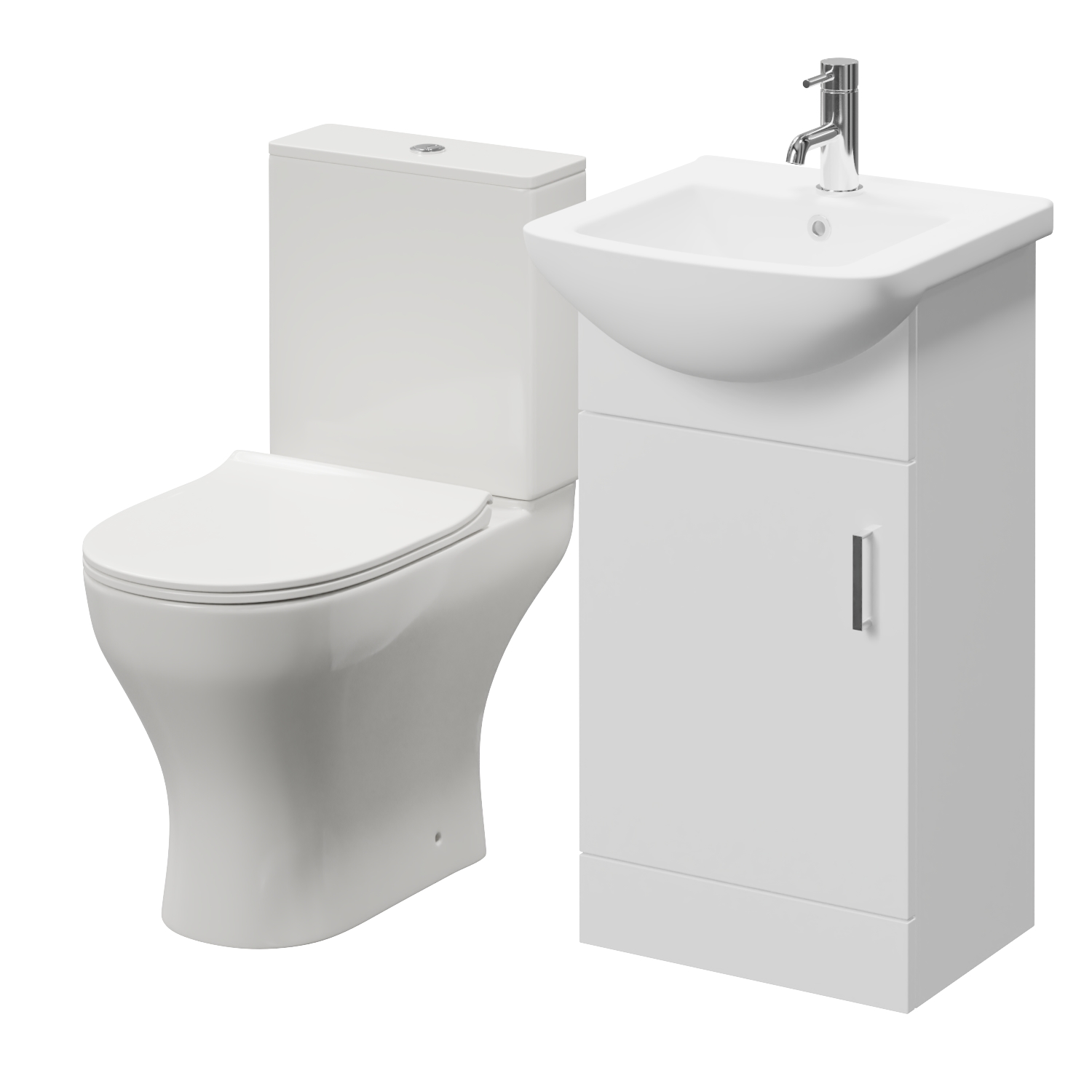 Modena Single Door Vanity Unit and Jubilee Toilet Suite