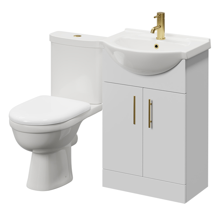 Alexander James 2 Door Vanity Unit and Ideal Toilet Suite