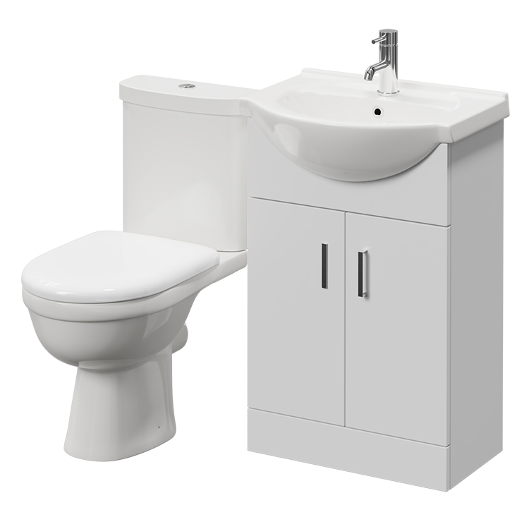 Alexander James 2 Door Vanity Unit and Ideal Toilet Suite