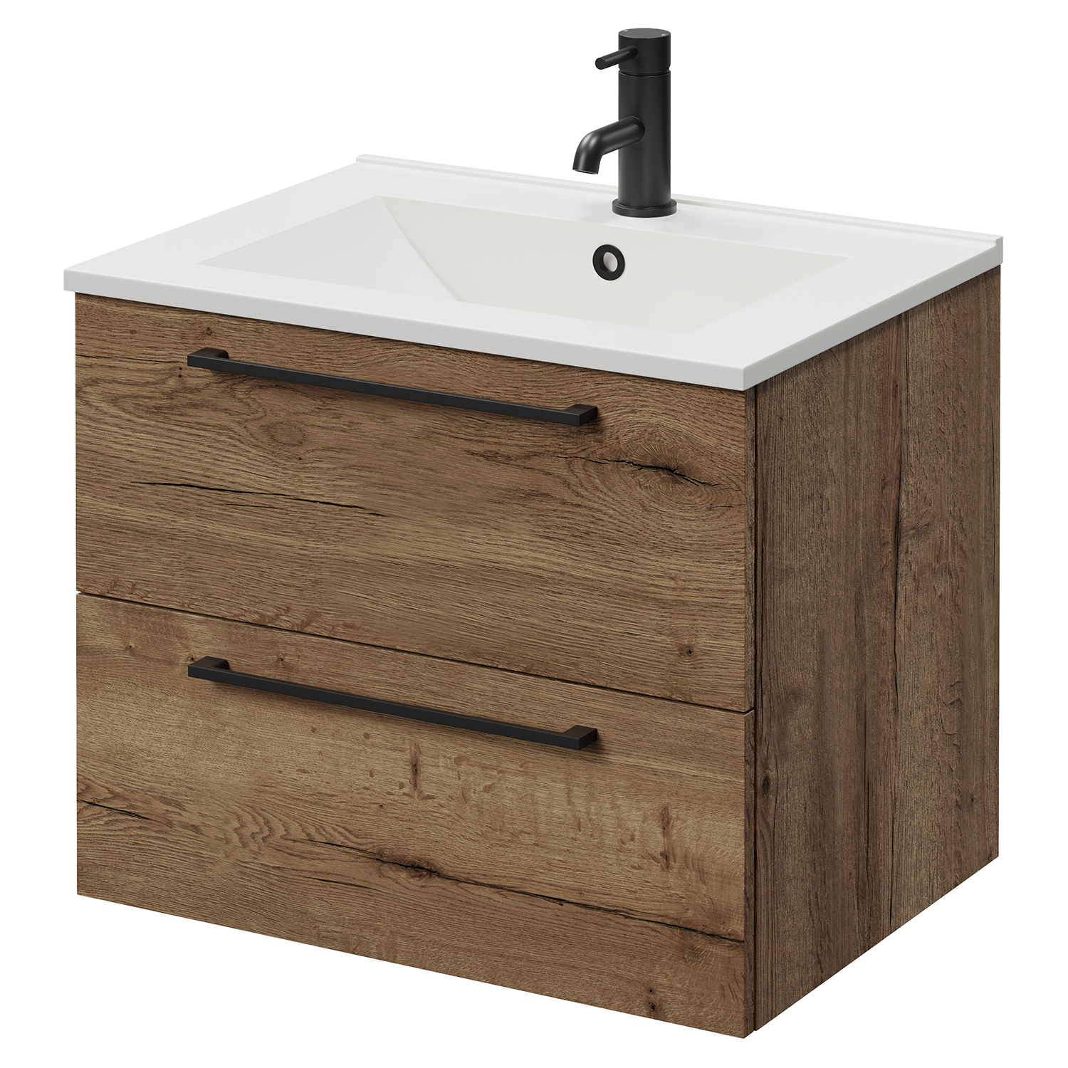 Napoli 460 Wall Mounted 2 Drawer Vanity Unit with Angel Basin
