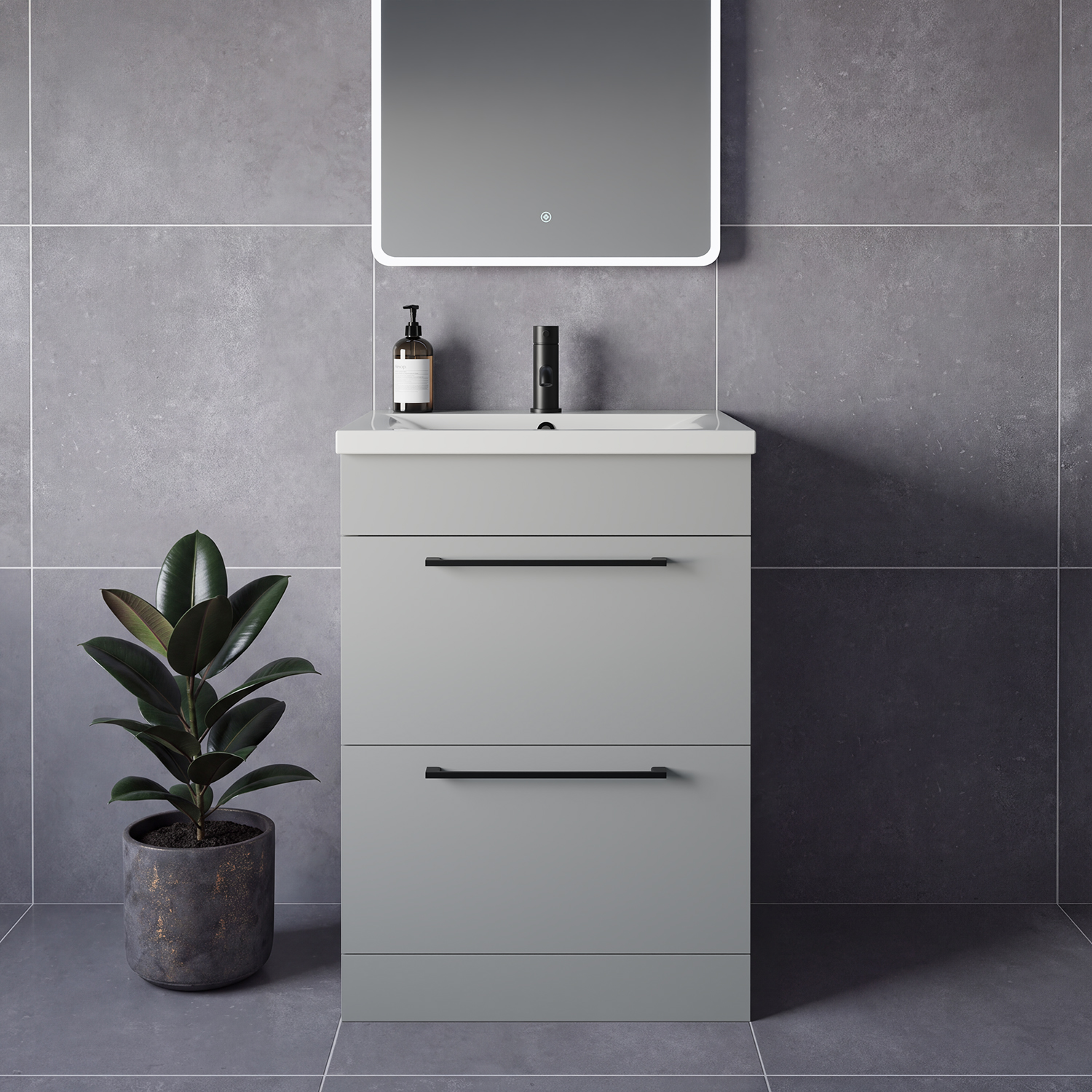 Napoli 460 2 Drawer Vanity Unit with Glide Basin