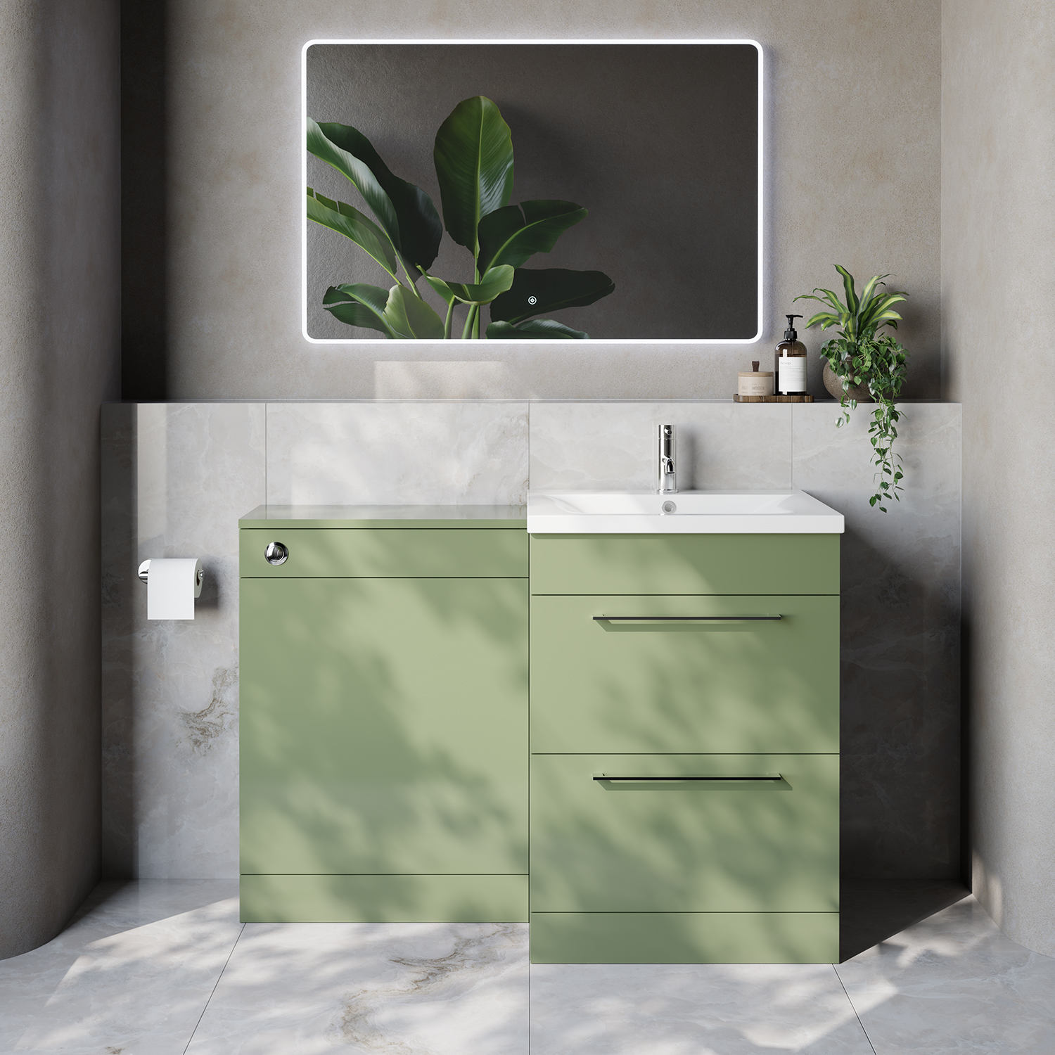 Napoli 460 Cento 2 Drawer Vanity Unit Toilet Suite with Glide Basin