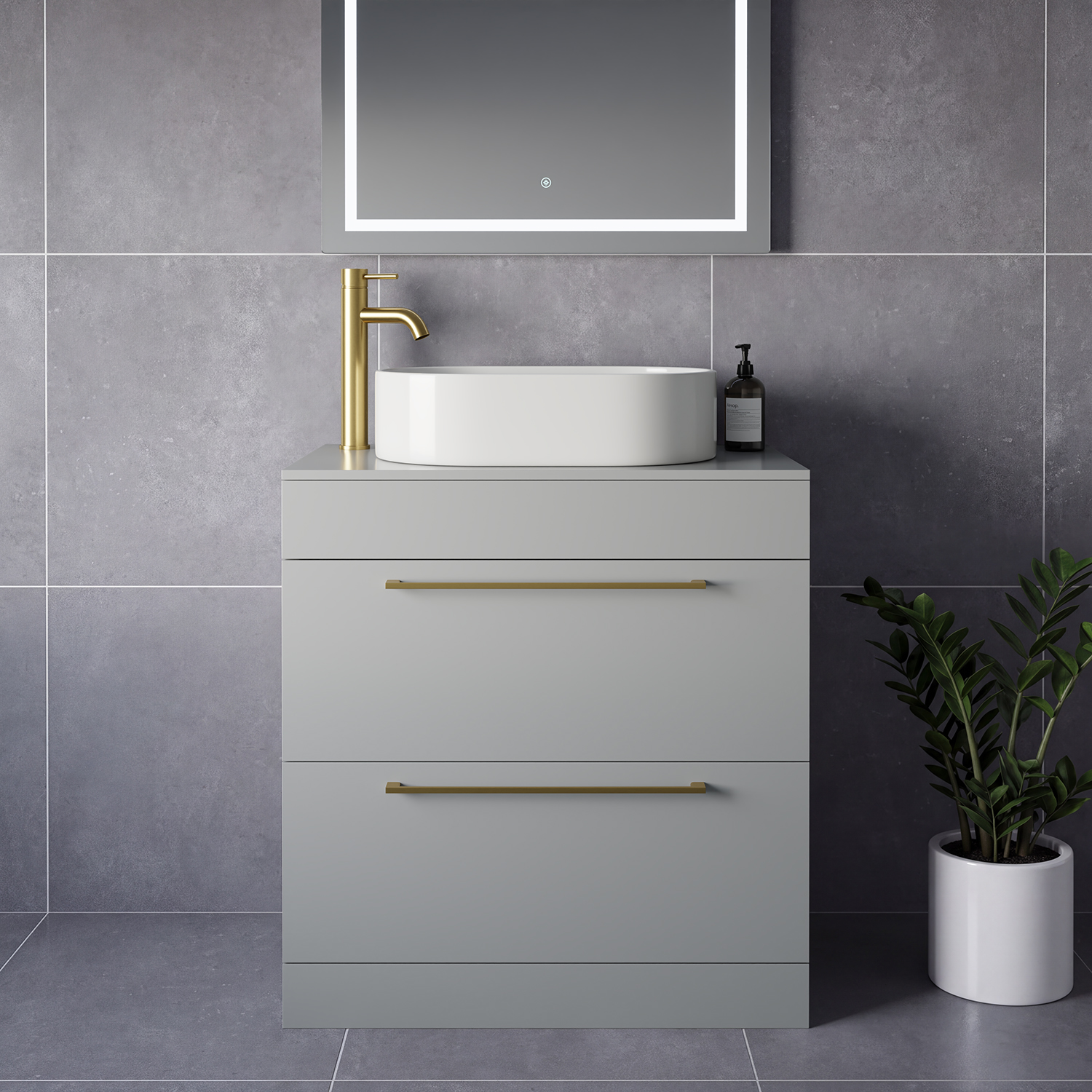 Napoli 460 2 Drawer Vanity Unit for Countertop Basins