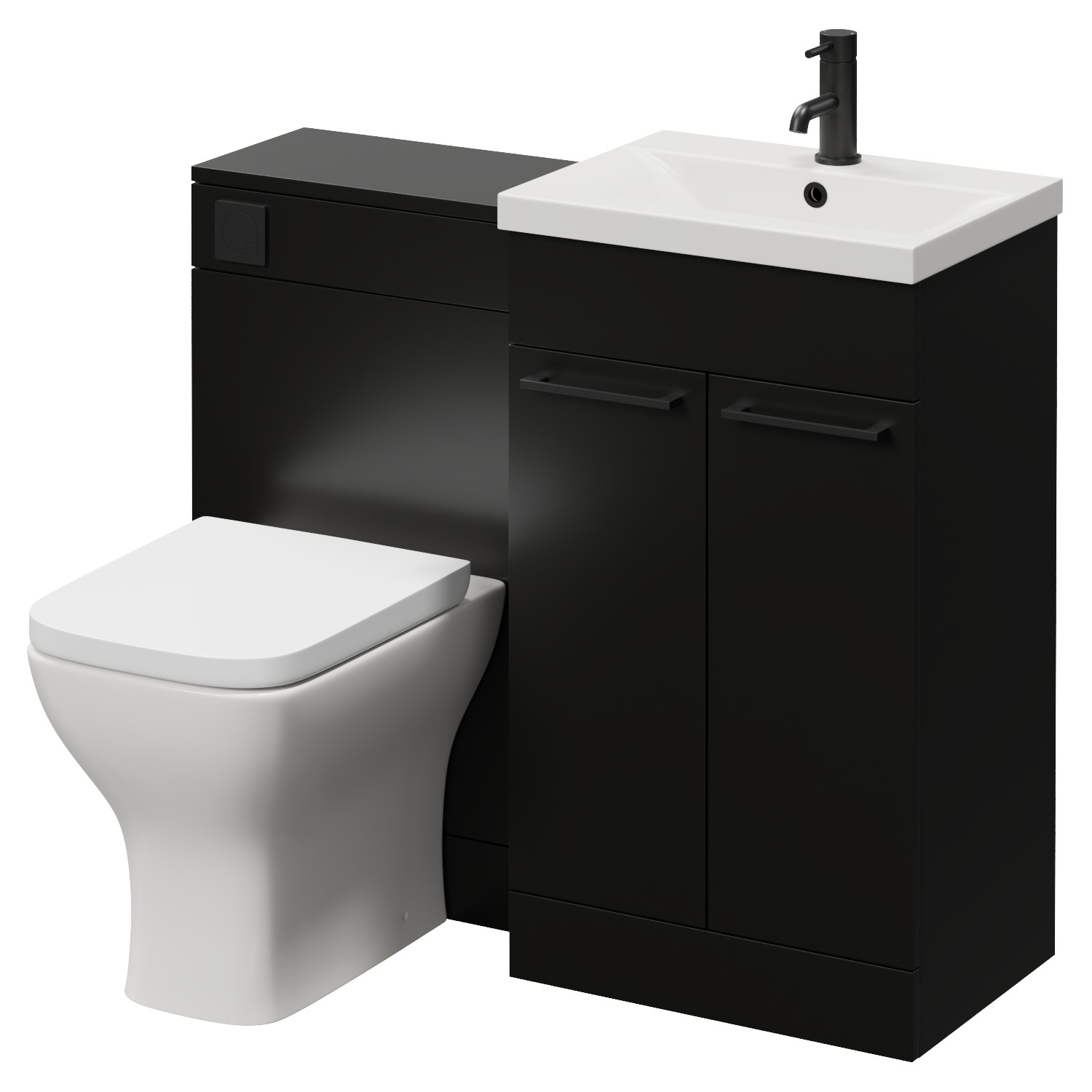 Napoli 390 2 Door Vanity Unit Toilet Suite with Glide Basin