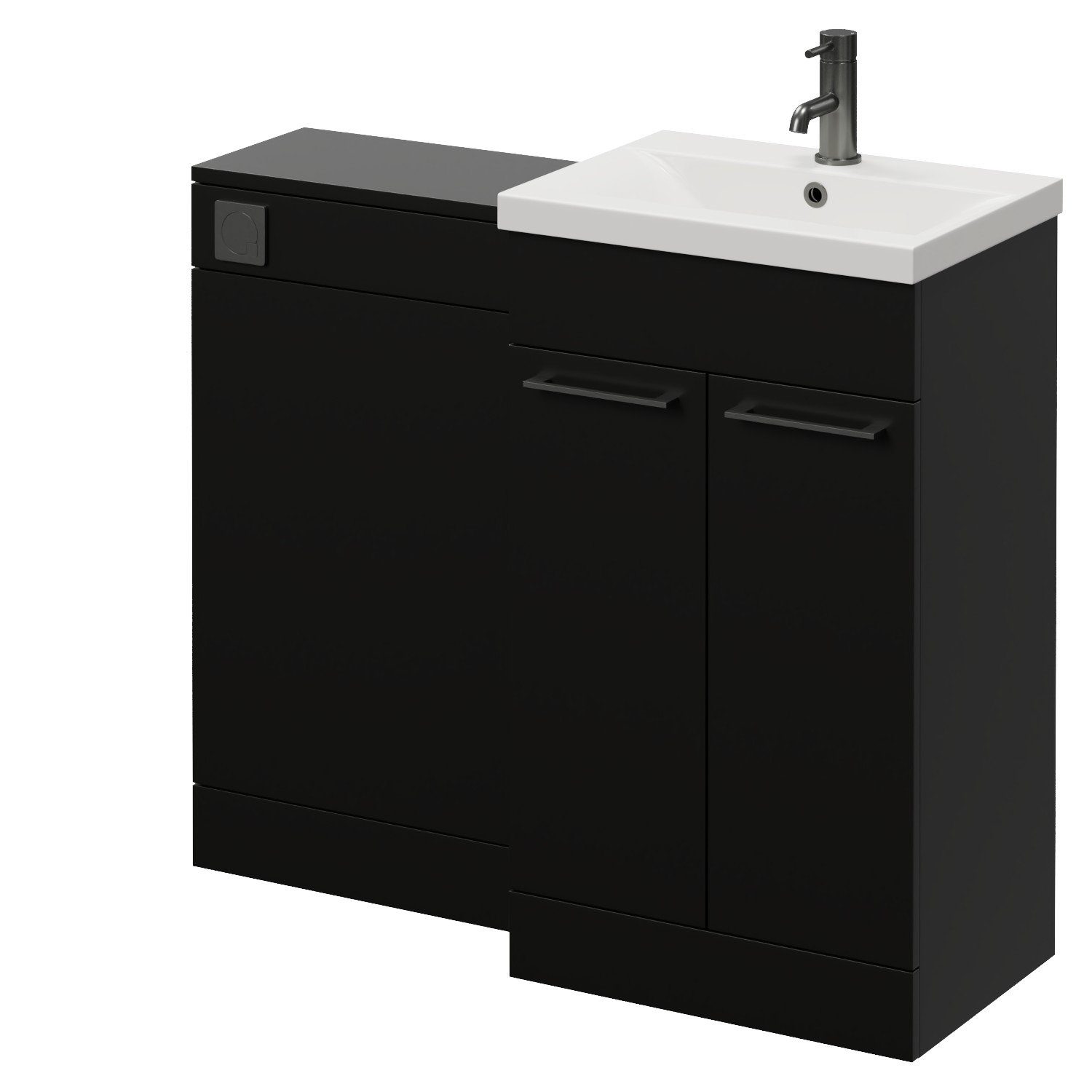 Napoli 390 2 Door Vanity Unit Toilet Suite with Glide Basin