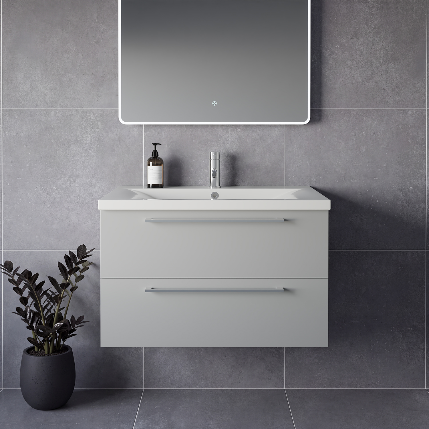 Napoli 460 Wall Mounted 2 Drawer Vanity Unit with Glide Basin