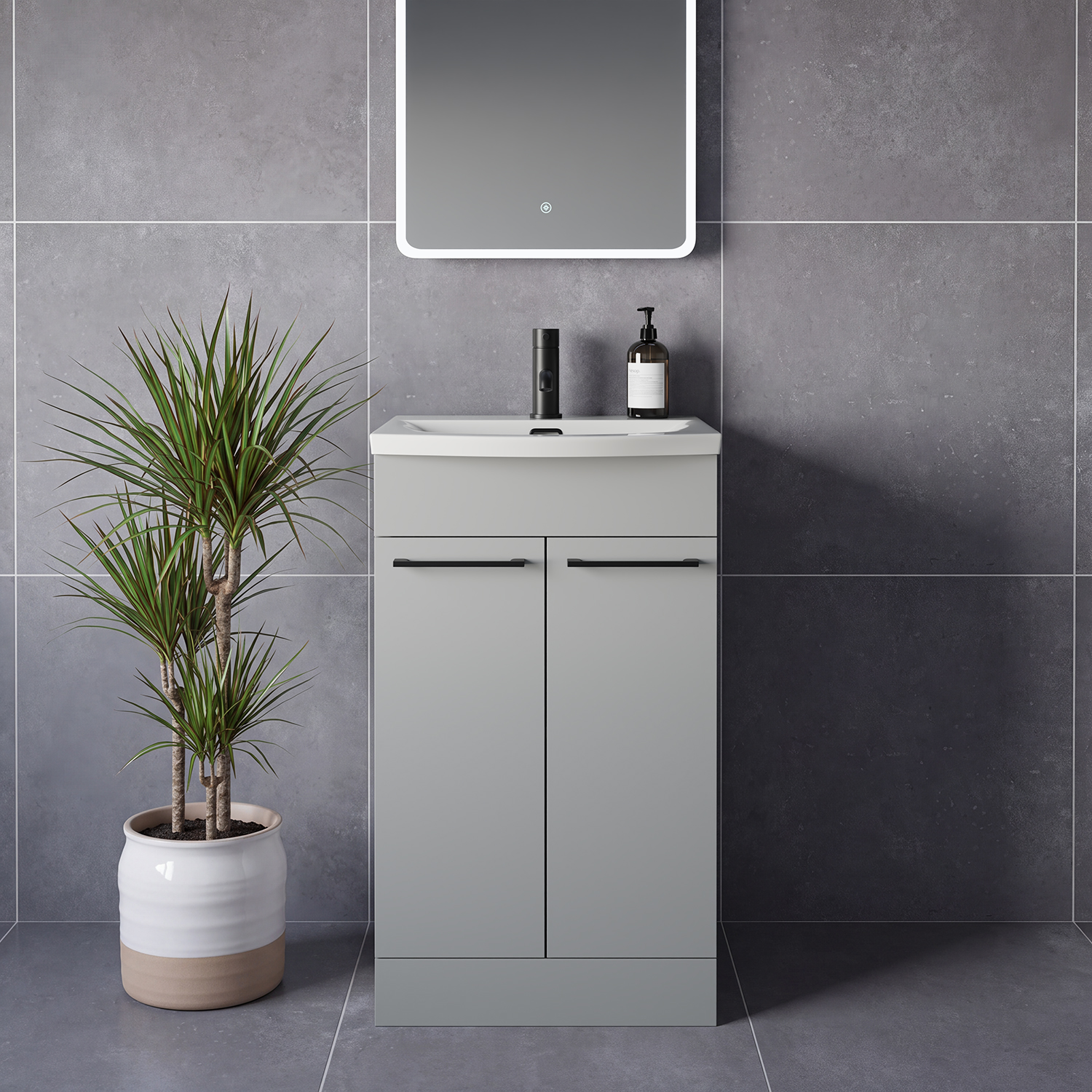 Napoli 390 2 Door Vanity Unit with Arc Basin