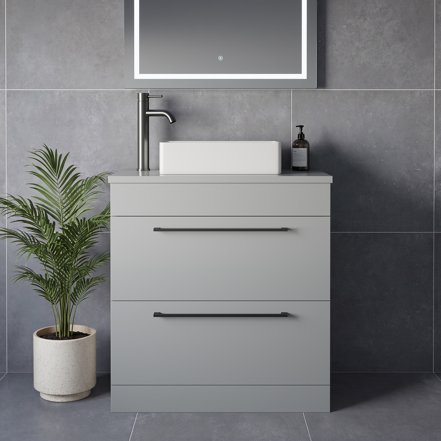 Napoli 390 2 Drawer Vanity Unit for Countertop Basins