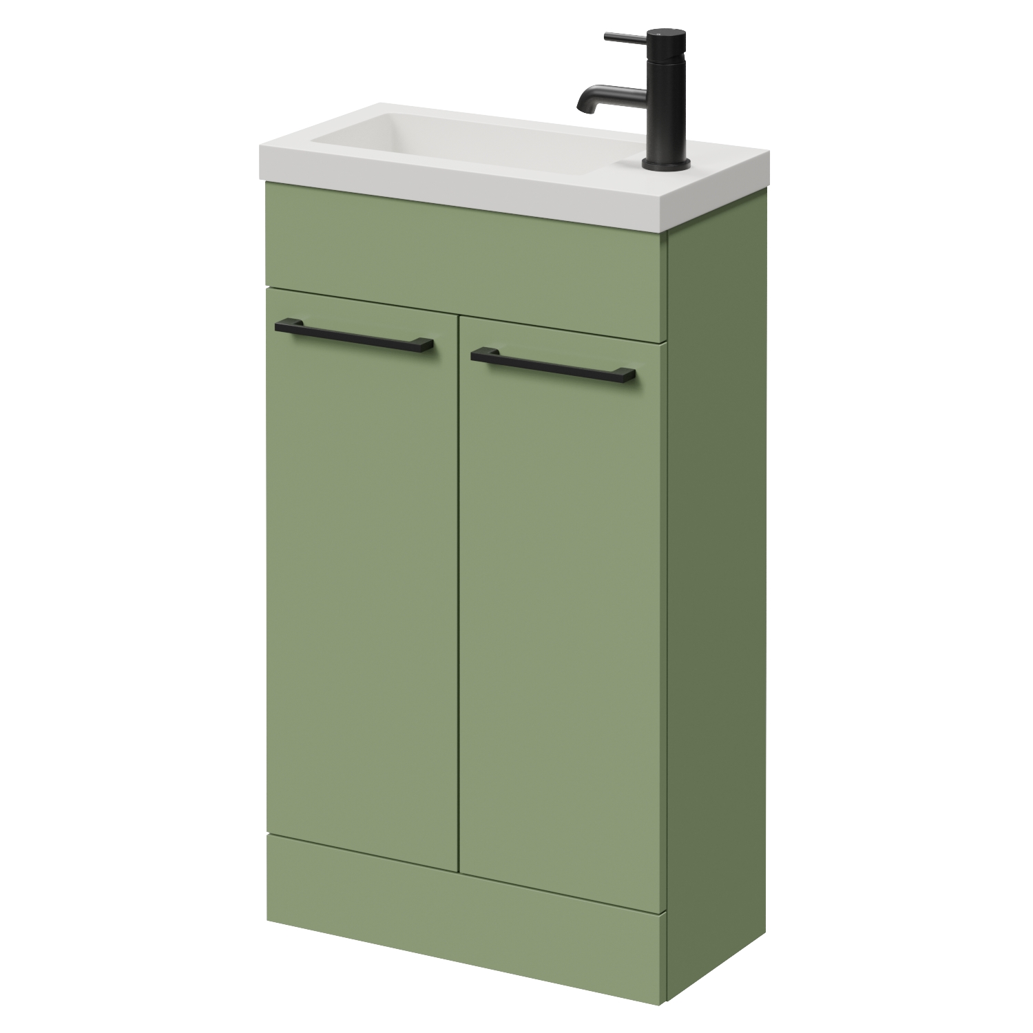 Napoli 250 2 Door Vanity Unit with Square Silvo Basin