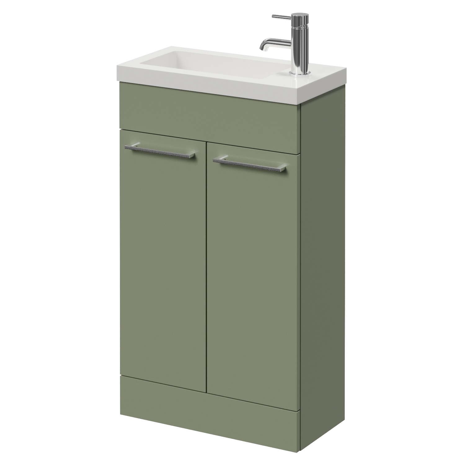 Napoli 250 2 Door Vanity Unit with Square Silvo Basin