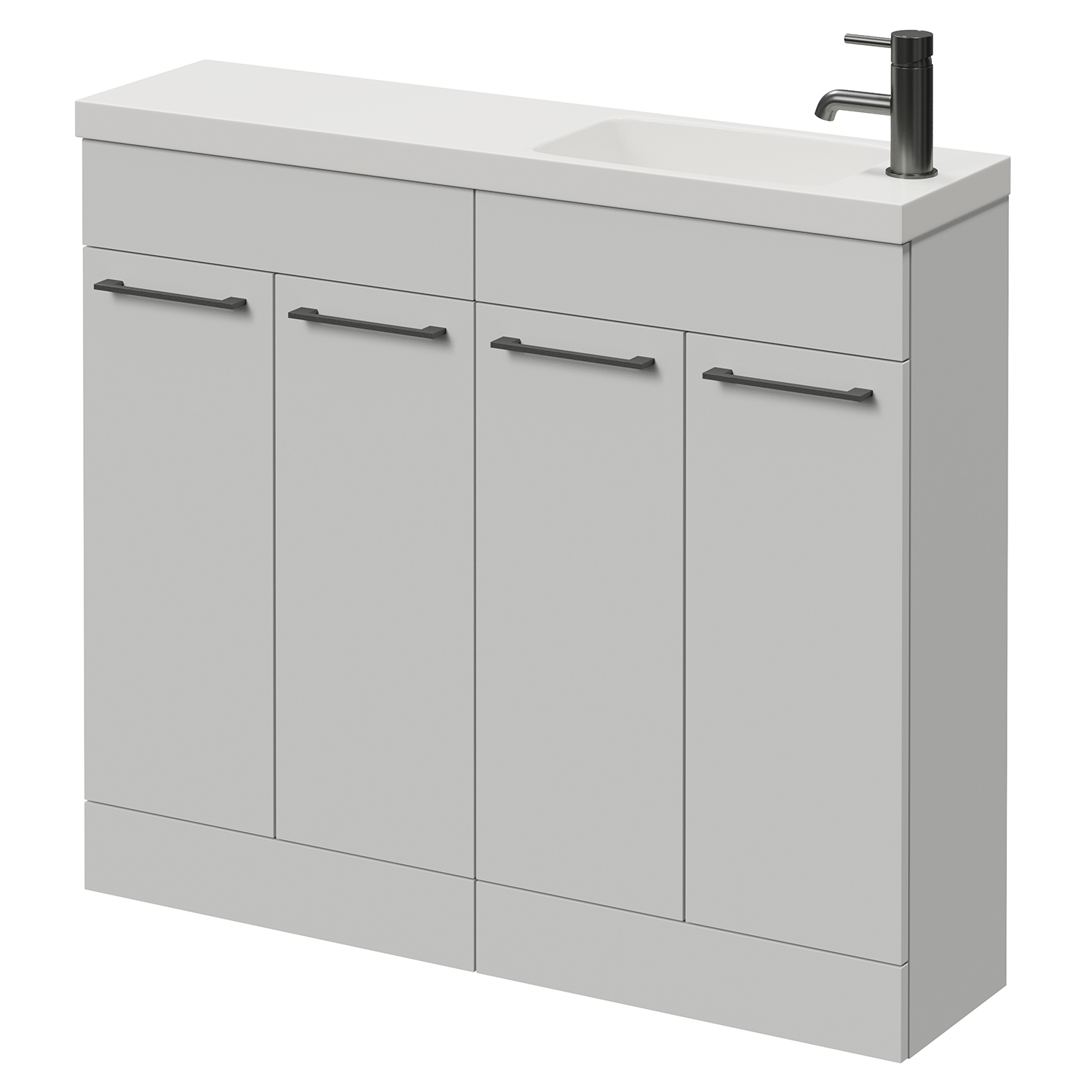 Napoli 250 4 Door Vanity Unit with Round Silvo Basin