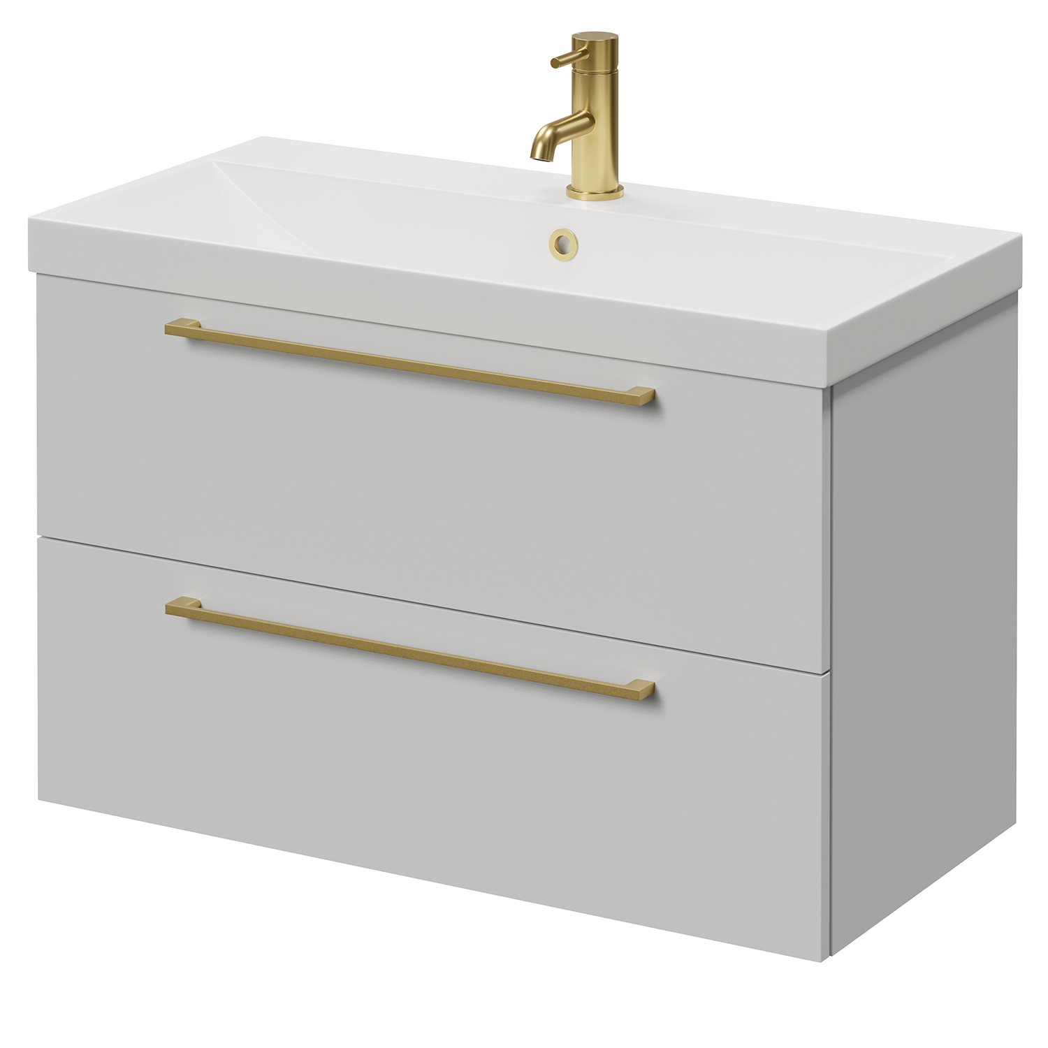 Napoli 390 Wall Mounted 2 Drawer Vanity Unit with Rimini Basin