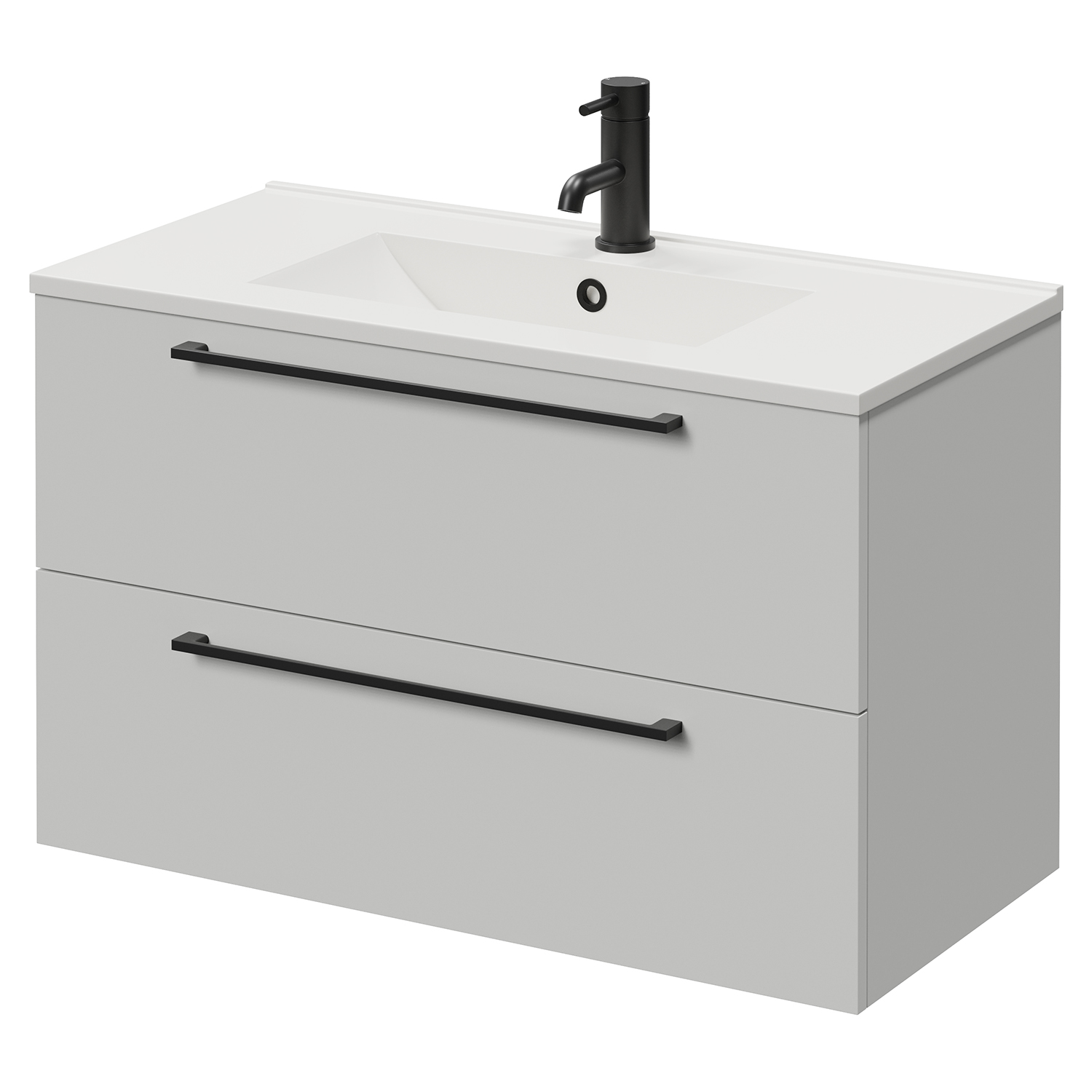 Napoli 390 Wall Mounted 2 Drawer Vanity Unit with Angel Basin