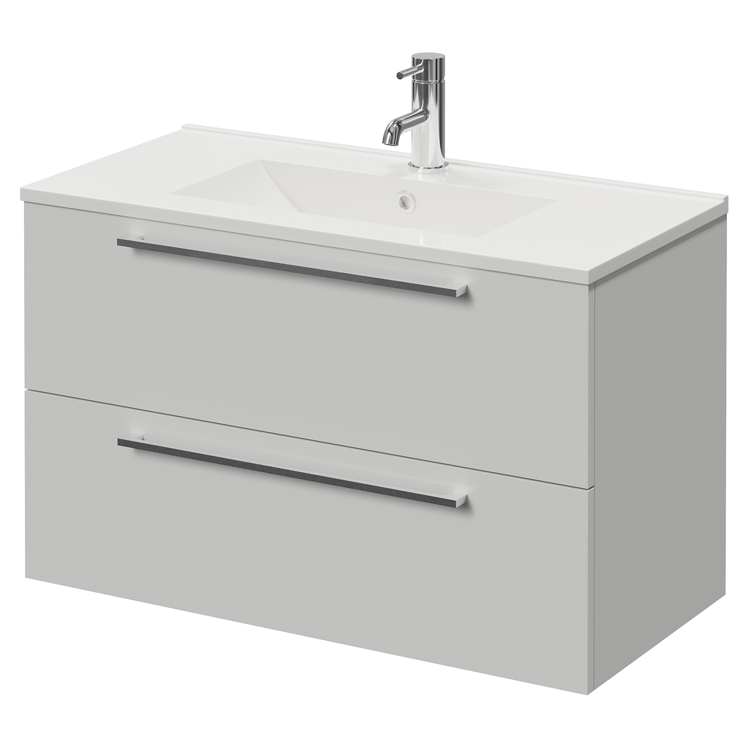 Napoli 390 Wall Mounted 2 Drawer Vanity Unit with Angel Basin