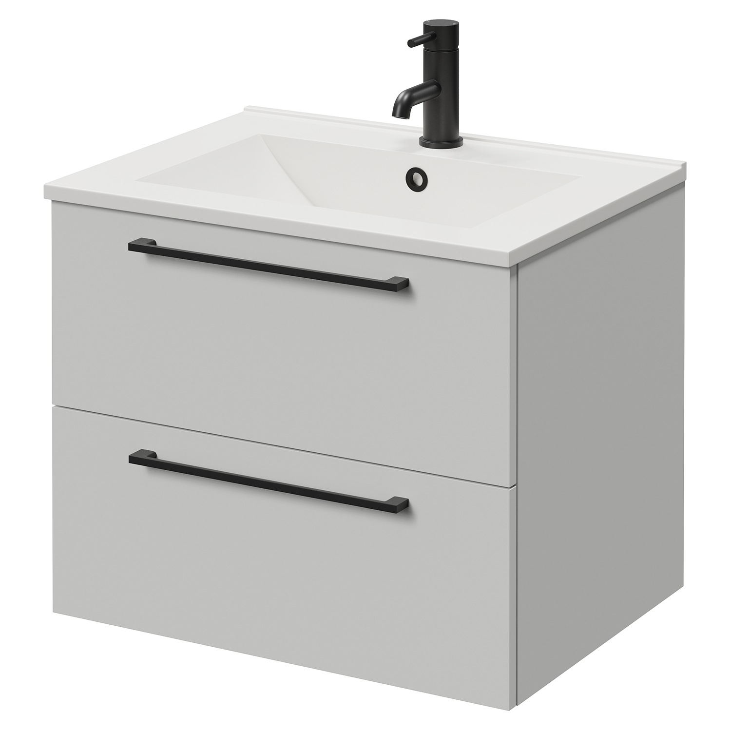 Napoli 460 Wall Mounted 2 Drawer Vanity Unit with Angel Basin