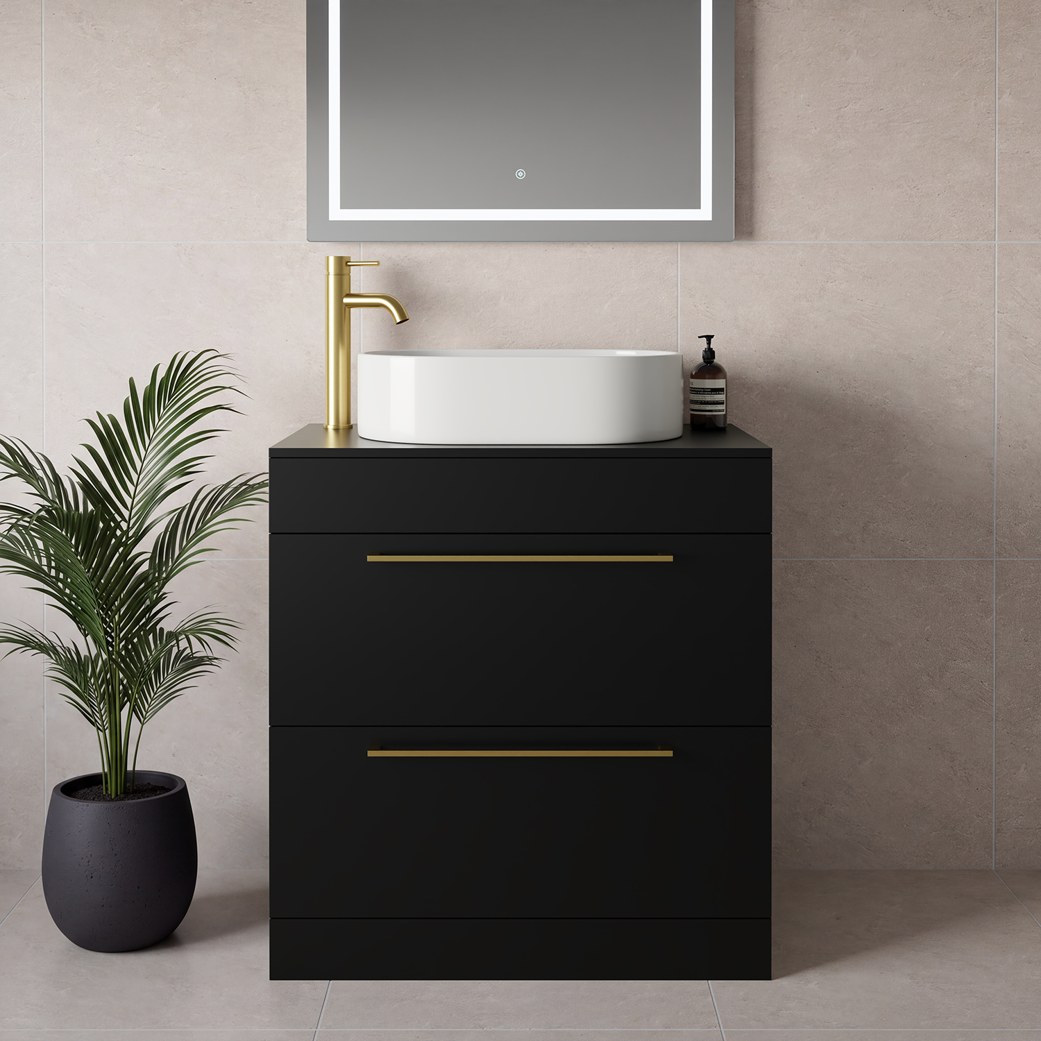 Napoli 460 2 Drawer Vanity Unit for Countertop Basins