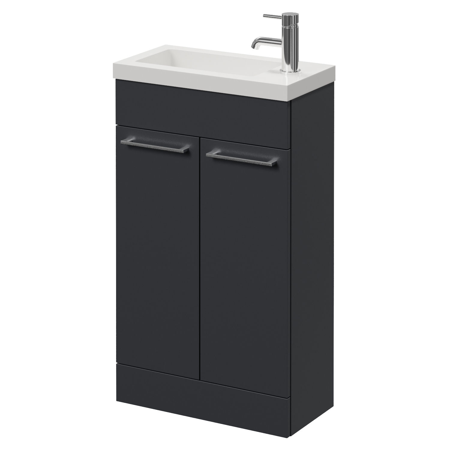 Napoli 250 2 Door Vanity Unit with Square Silvo Basin