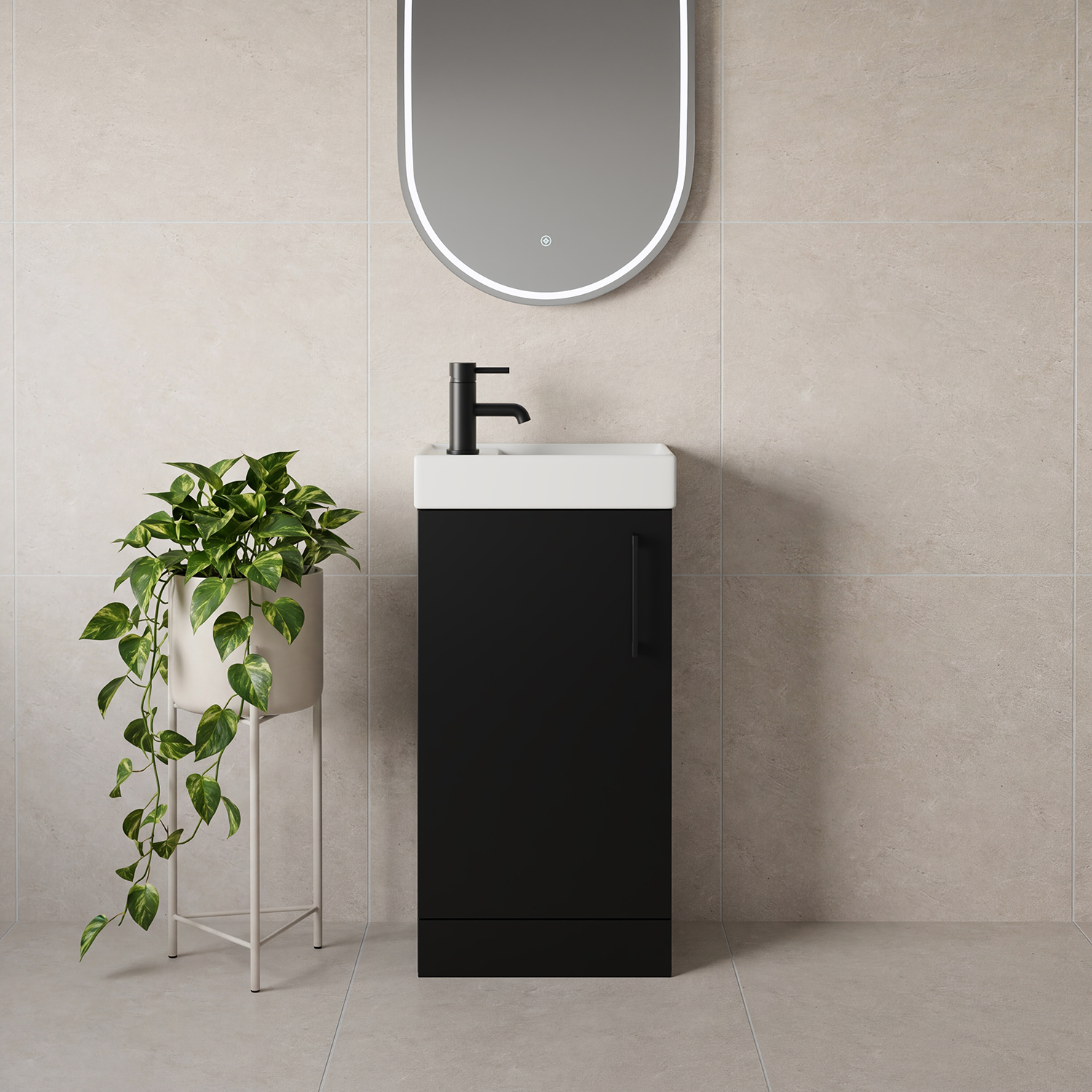 Napoli Cube Single Door Vanity Unit with Align Basin