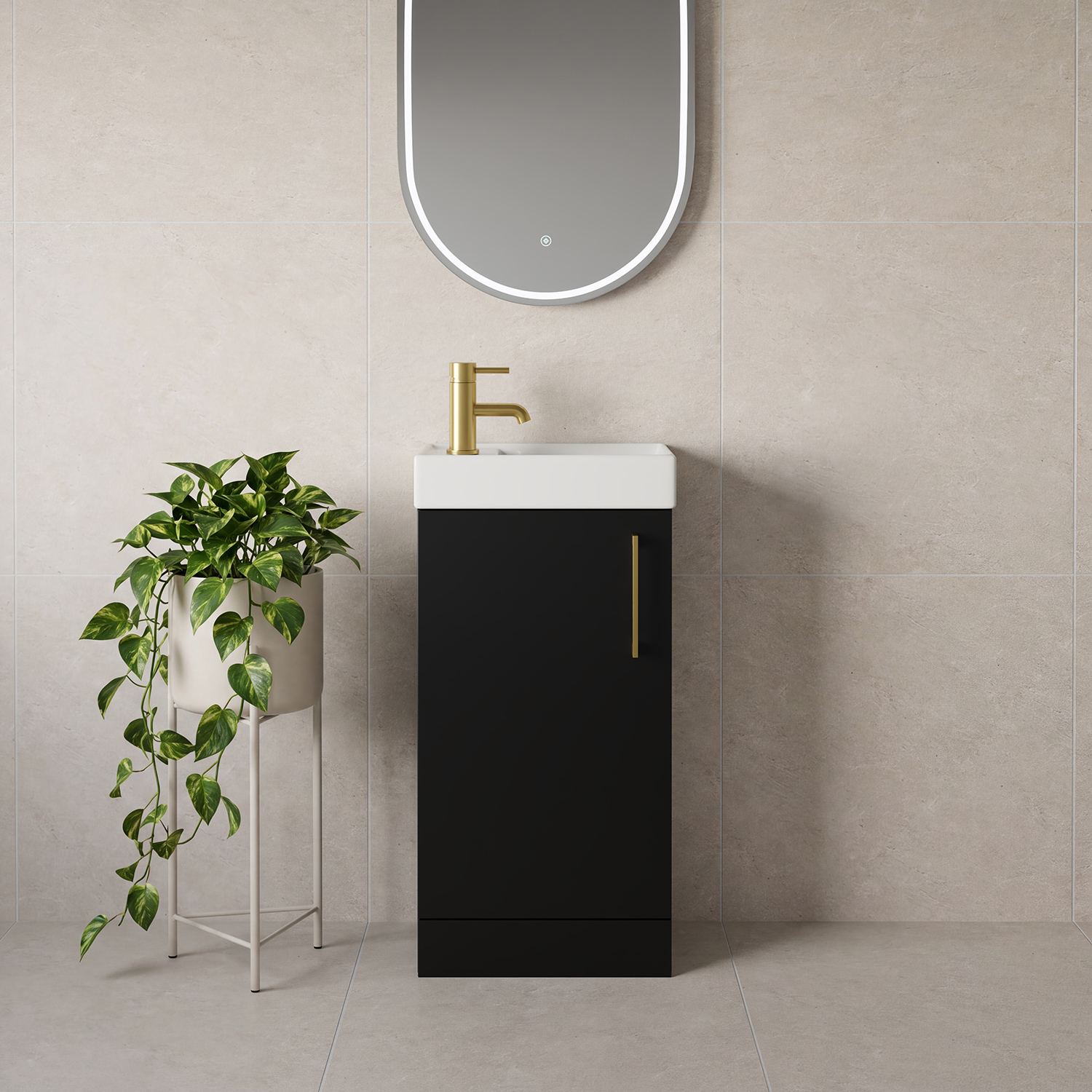 Napoli Cube Single Door Vanity Unit with Align Basin