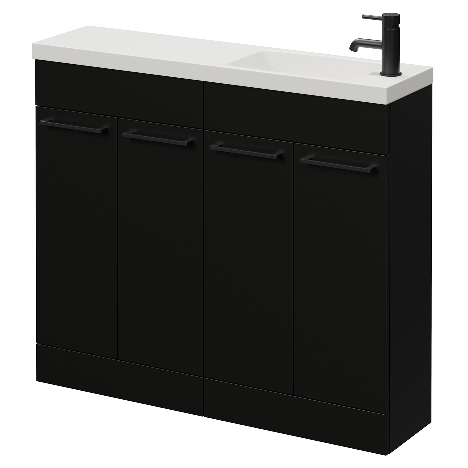 Napoli 250 4 Door Vanity Unit with Round Silvo Basin