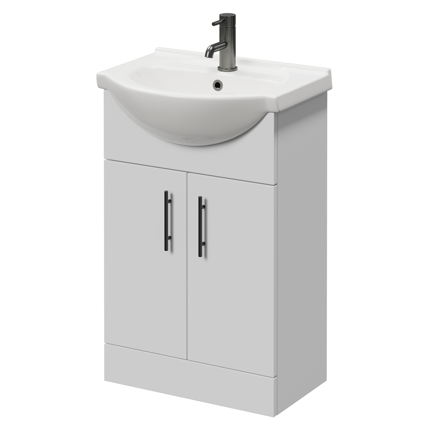 Alexander James Gloss White 2 Door Vanity Unit | | Mdf | 550Mm