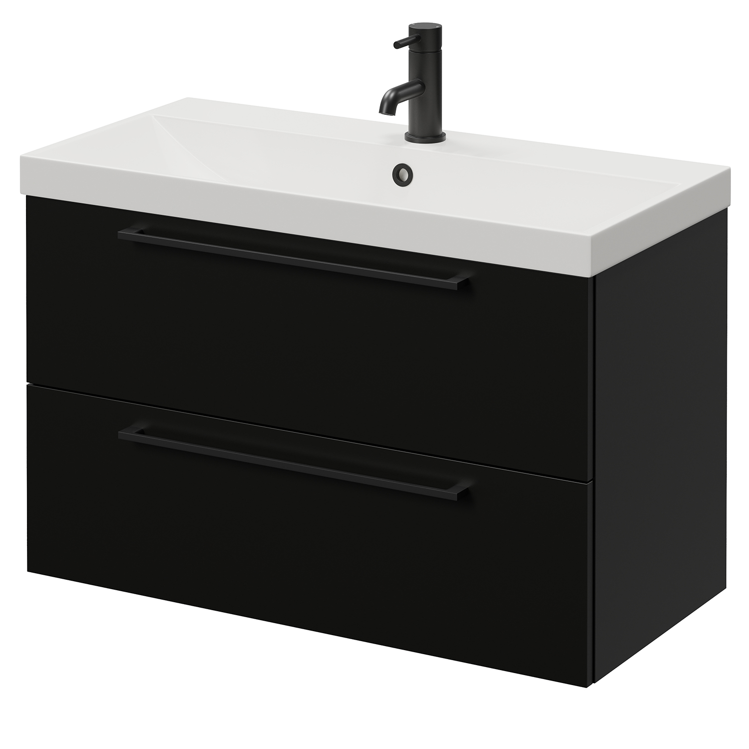 Napoli 390 Wall Mounted 2 Drawer Vanity Unit with Rimini Basin